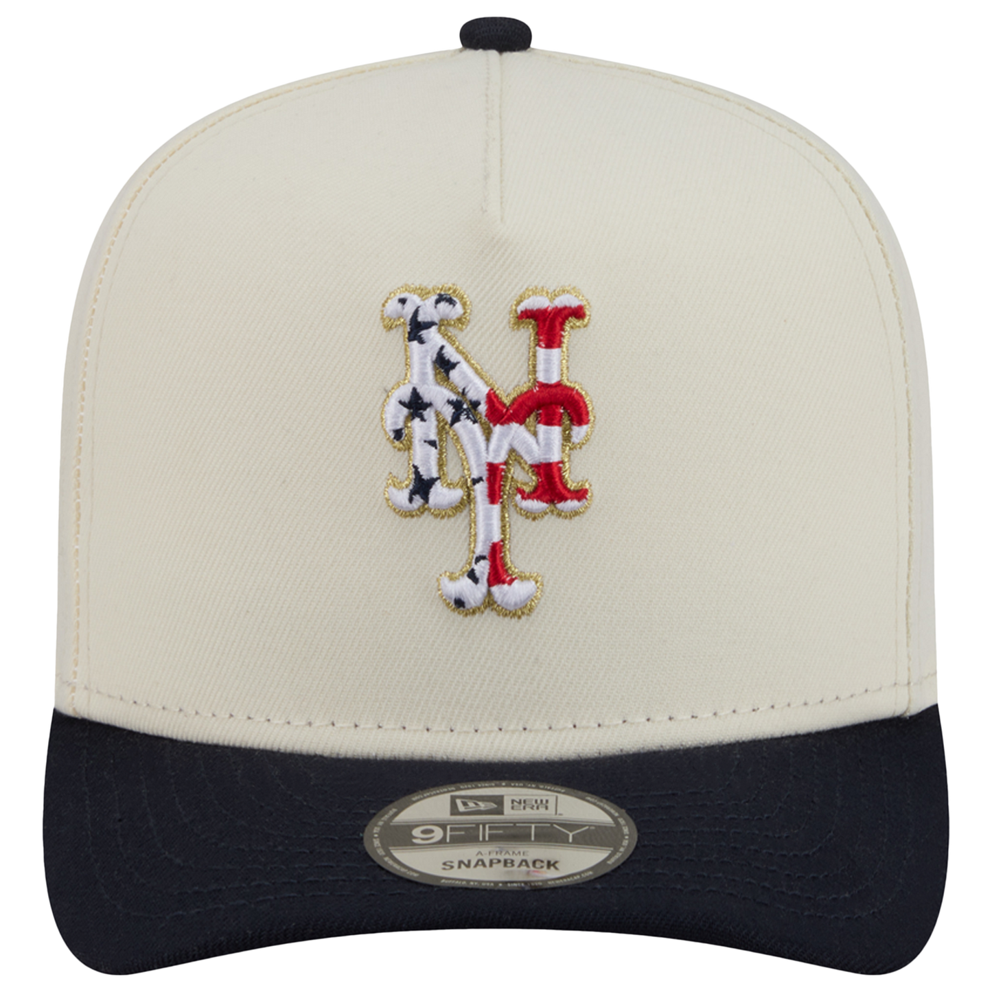New Era Mets AM 950 A Frame Cap - Men's - White/Navy/Red