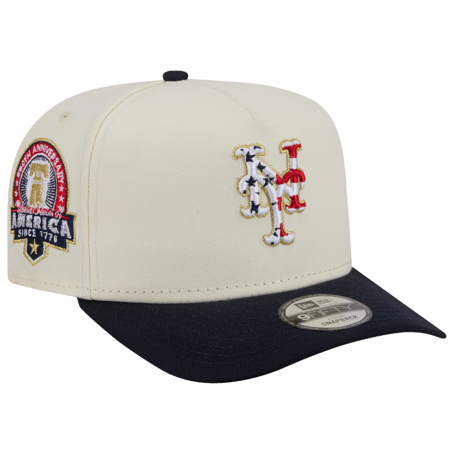 New Era Mets AM 950 A Frame Cap - Men's - White/Navy/Red