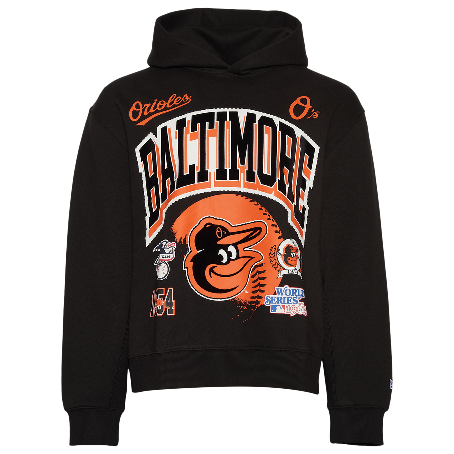 New Era Baltimore Orioles Pullover Hoodie - Men's - Black