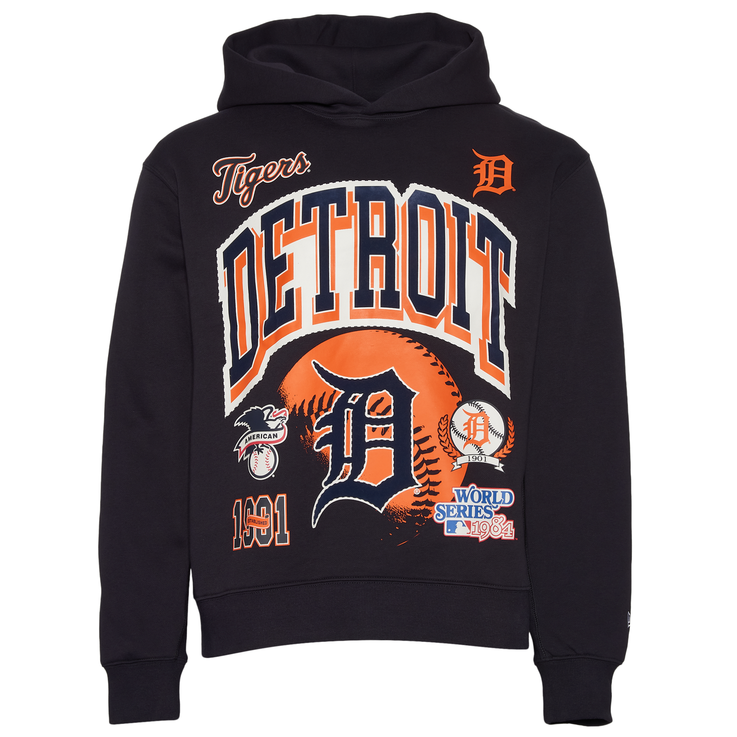 New Era Detroit Tigers Pullover Hoodie - Men's - Navy