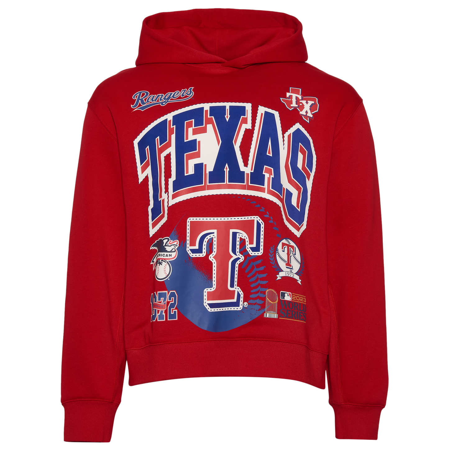 New Era Texas Rangers Pullover Hoodie - Men's - Red