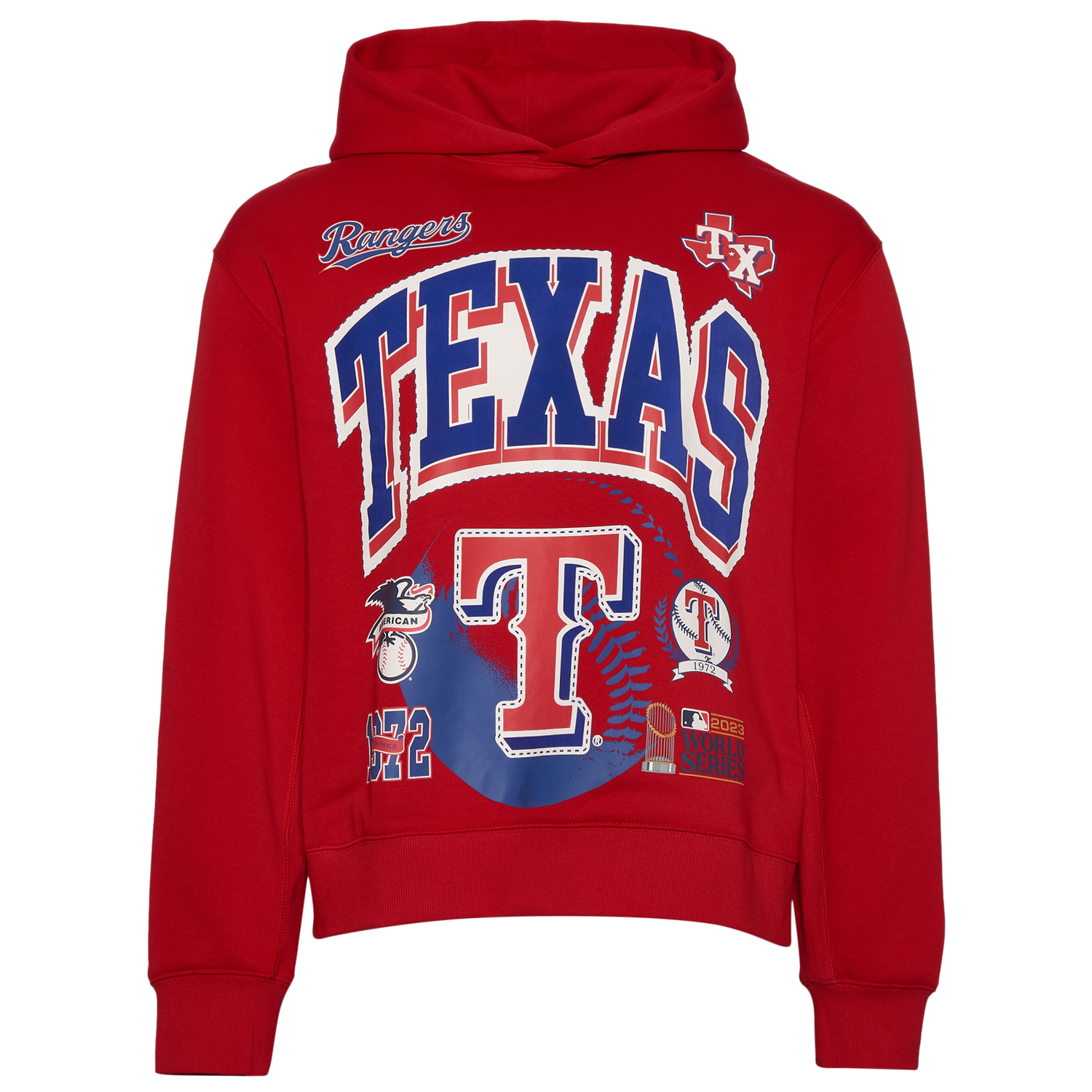 New Era Texas Rangers Pullover Hoodie - Men's - Red