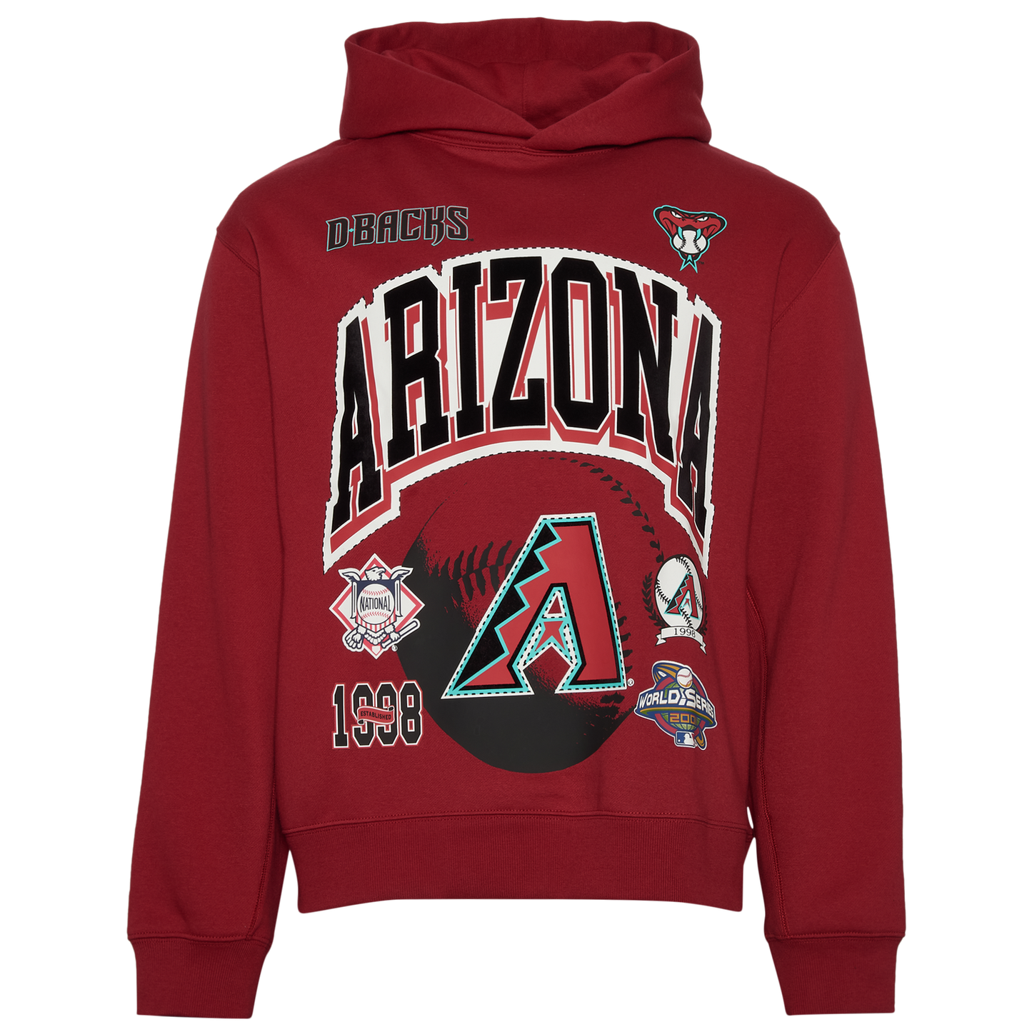New Era Arizona Diamondback Pullover Hoodie - Men's - Red