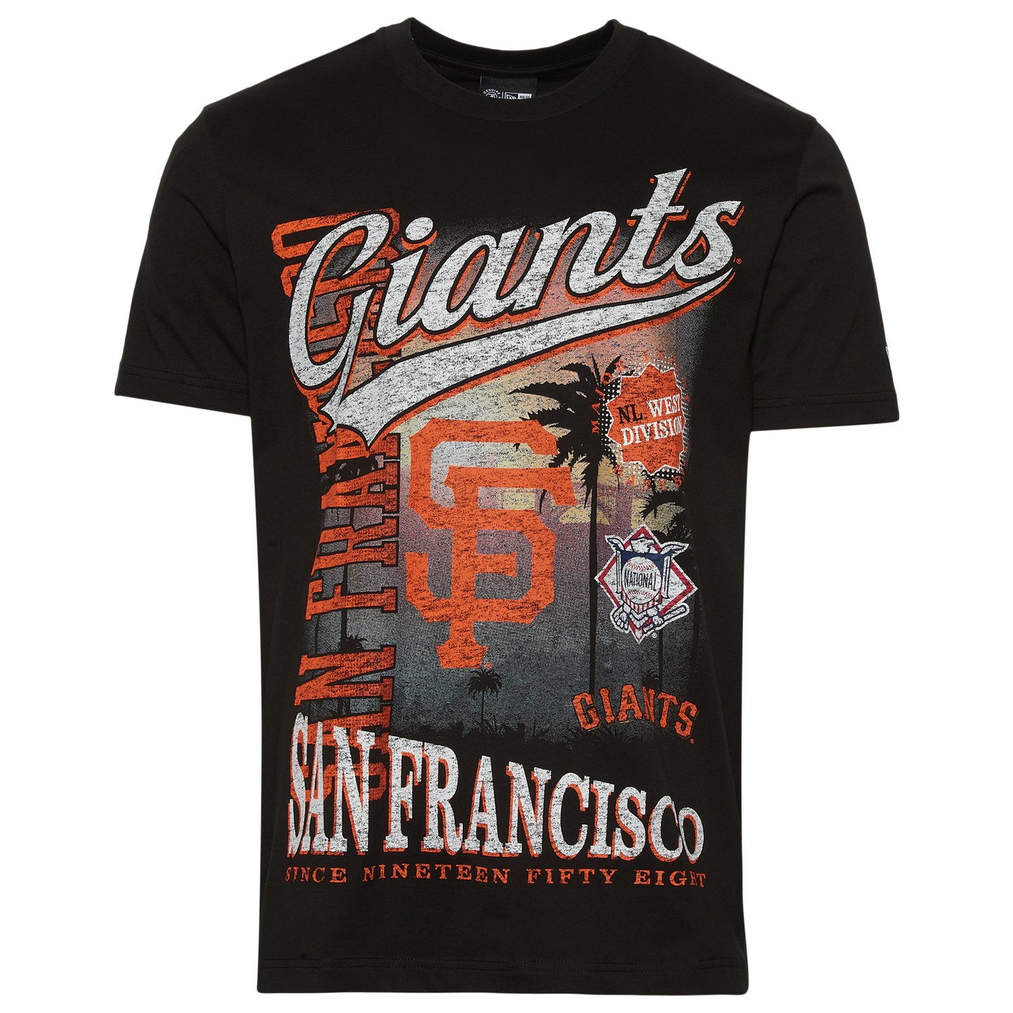 New Era San Francisco Giants Short Sleeve T-shirt - Men's - Black