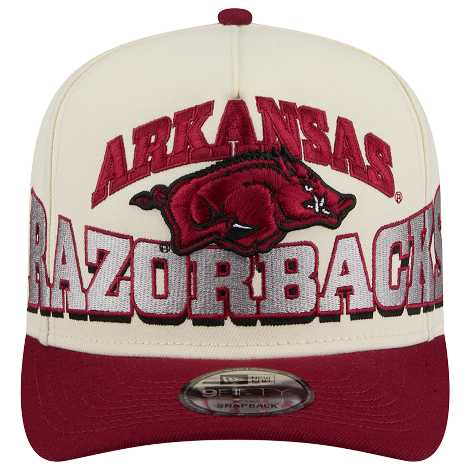 New Era Arkansas 26 9FIFTY A-Frame Cap - Men's - Tan/Red