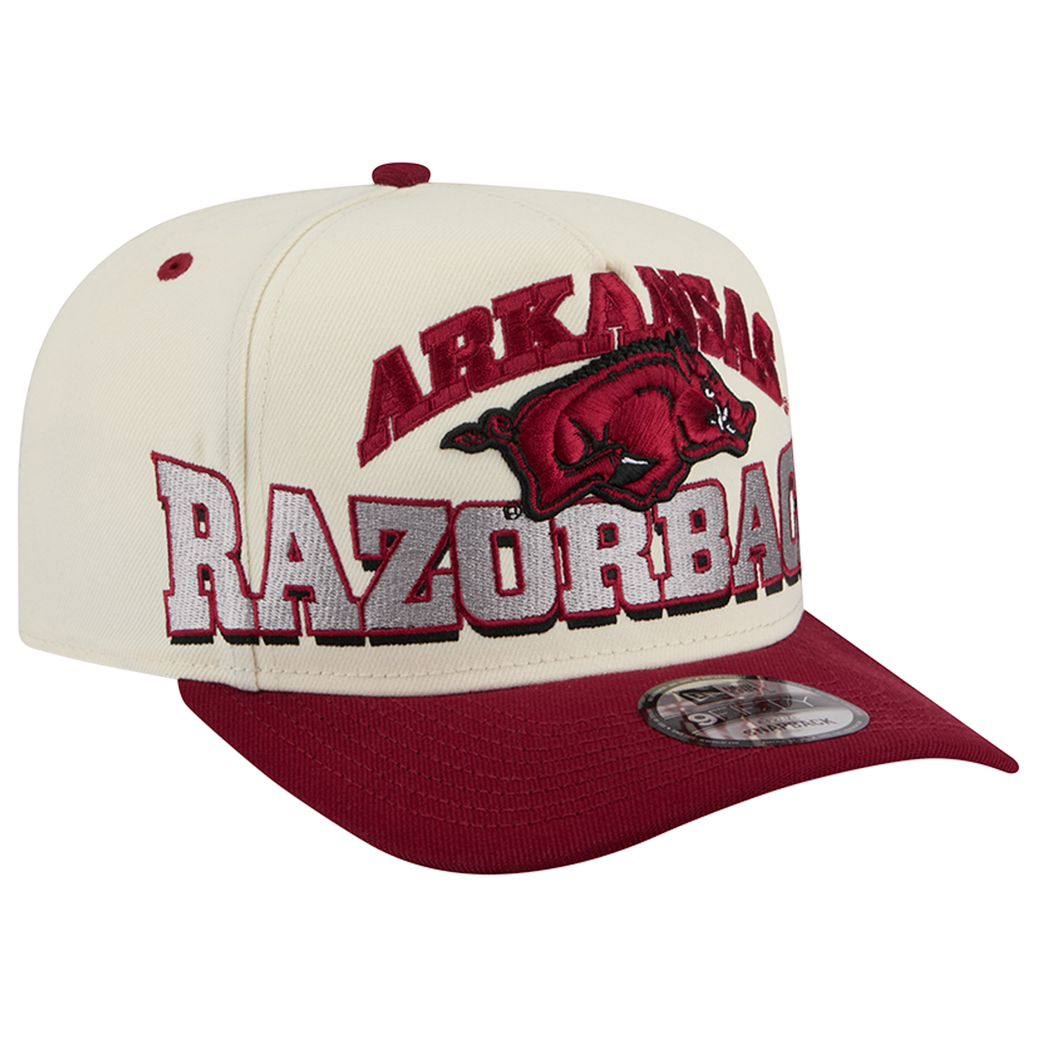 New Era Arkansas 26 9FIFTY A-Frame Cap - Men's - Tan/Red