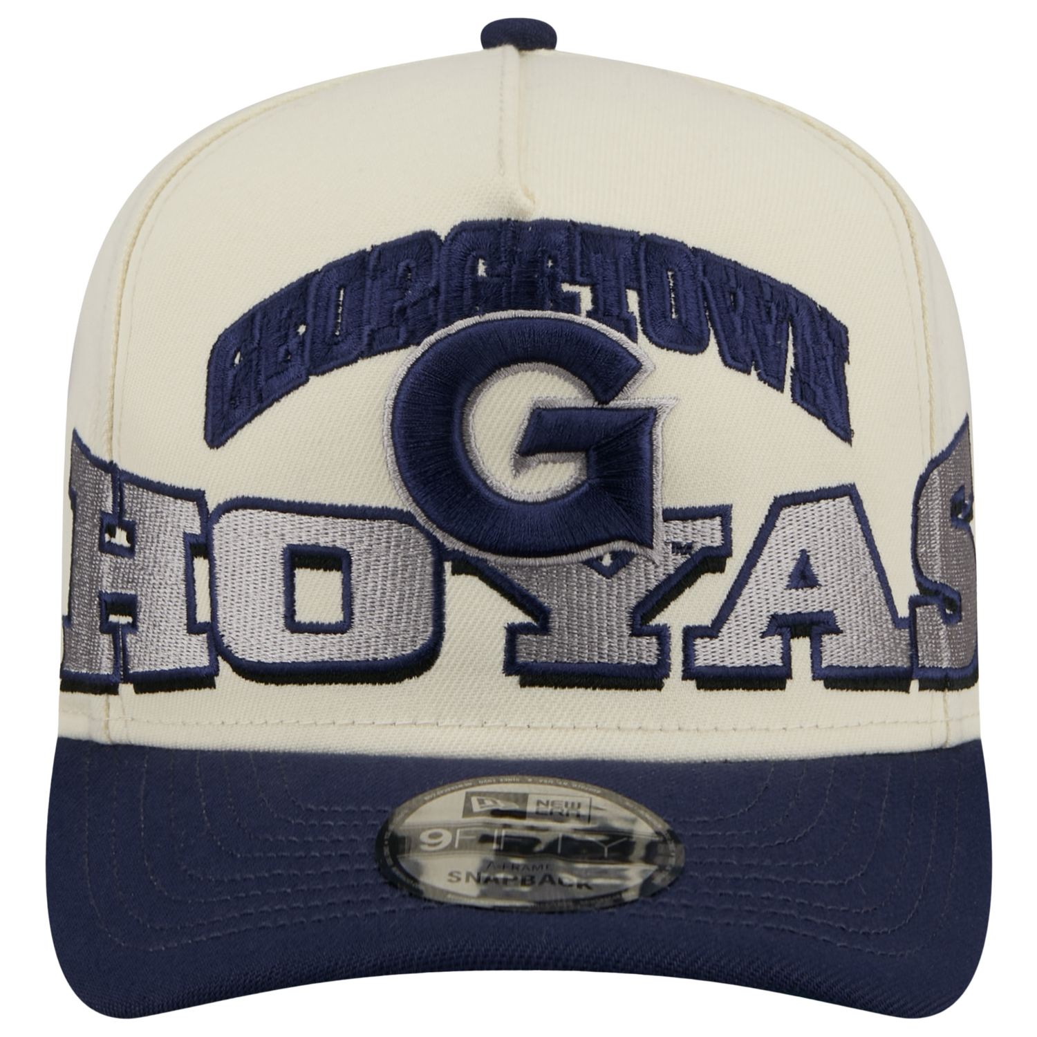 New Era Georgetown March Madness 26 950 A Frame Cap - Men's - Gray/Tan/Navy
