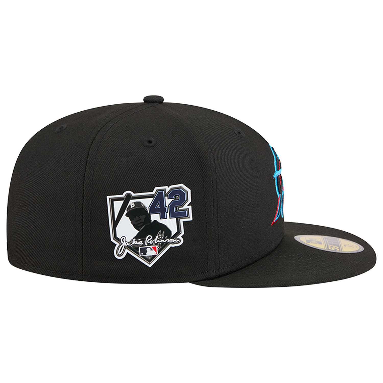 New Era Marlins MLB26 JRD 5950 Cap - Men's - Black/Teal/Pink
