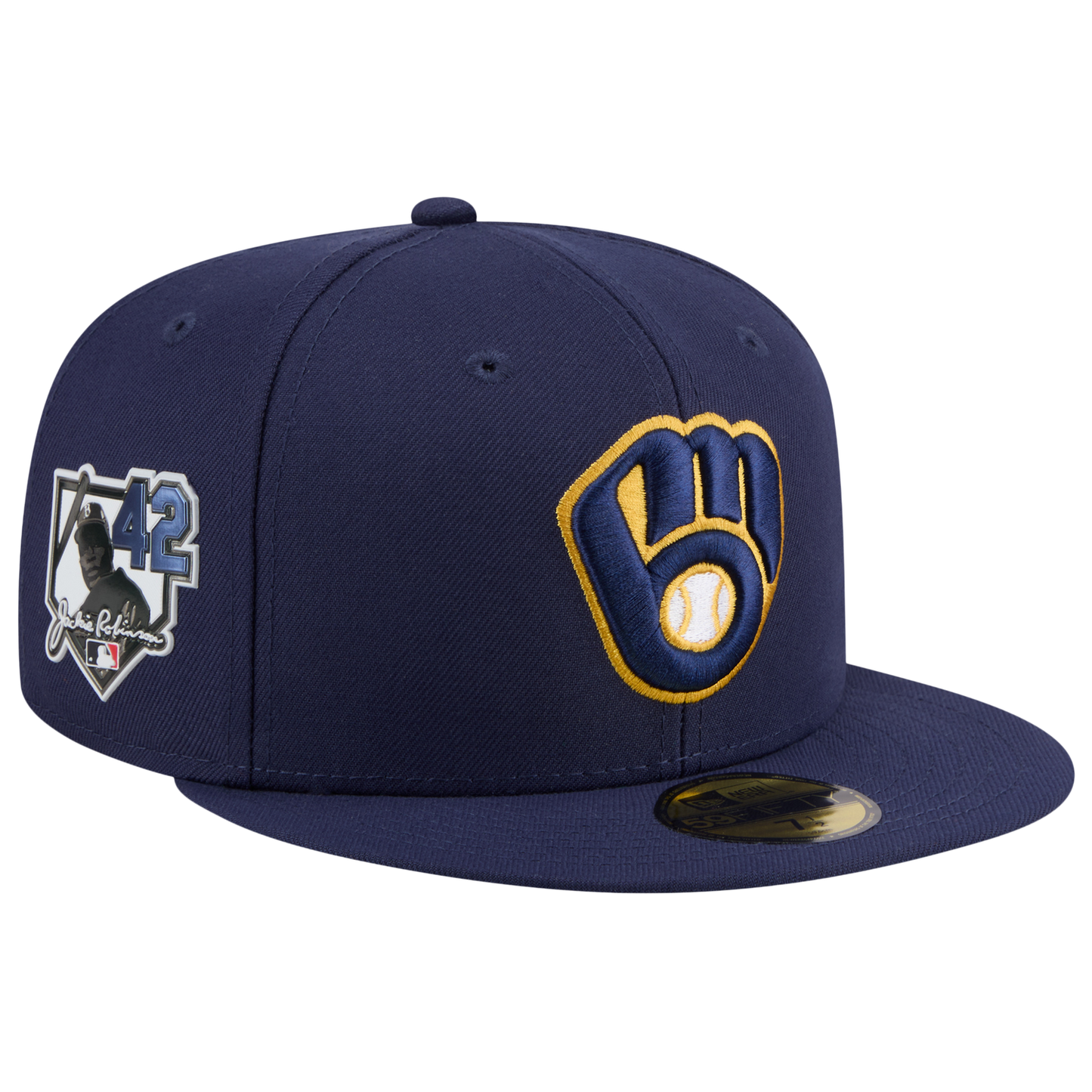 New Era Brewers MLB26 JRD 5950 Cap - Men's - Navy/Yellow