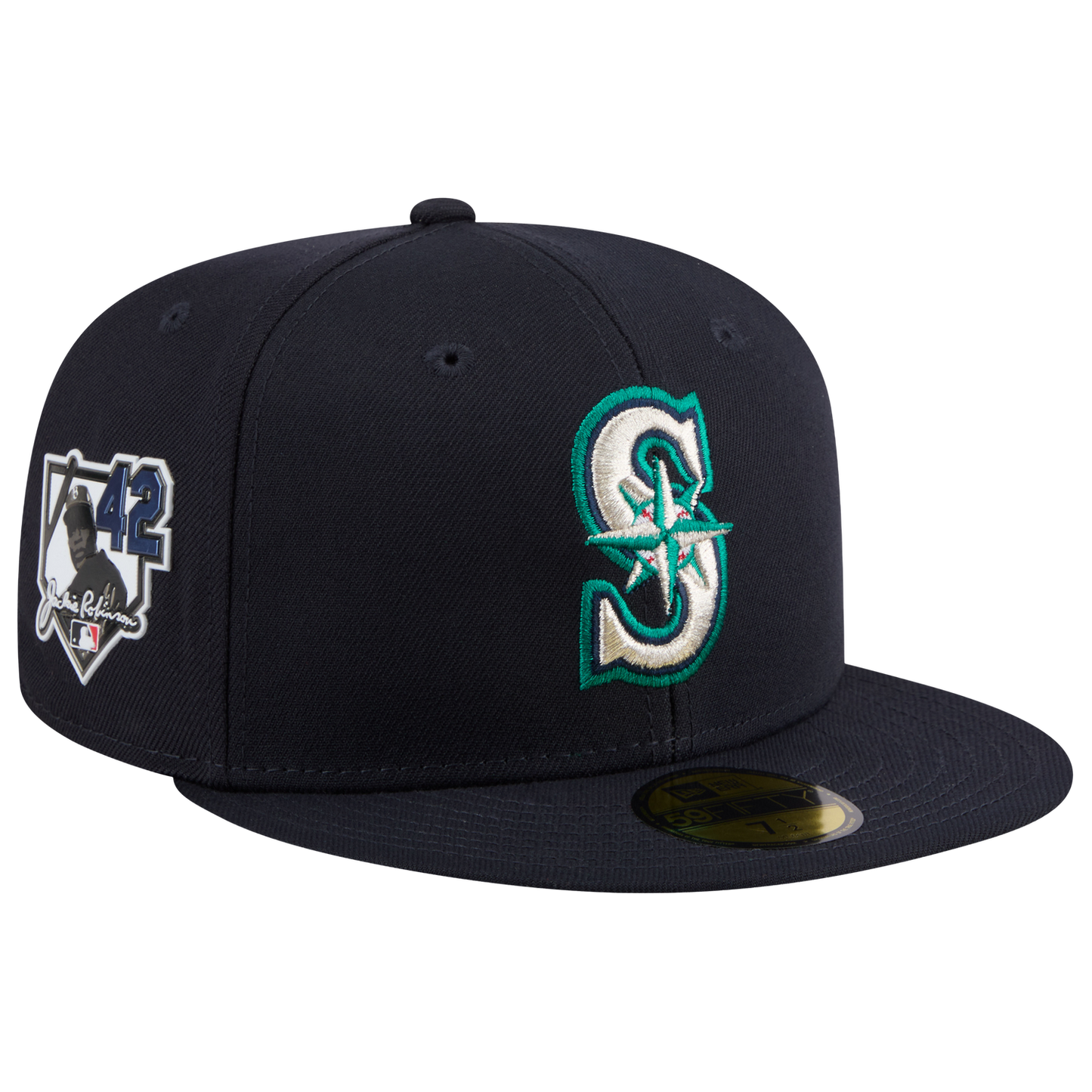 New Era Mariners MLB26 JRD 5950 Cap - Men's - Silver/Navy/Green