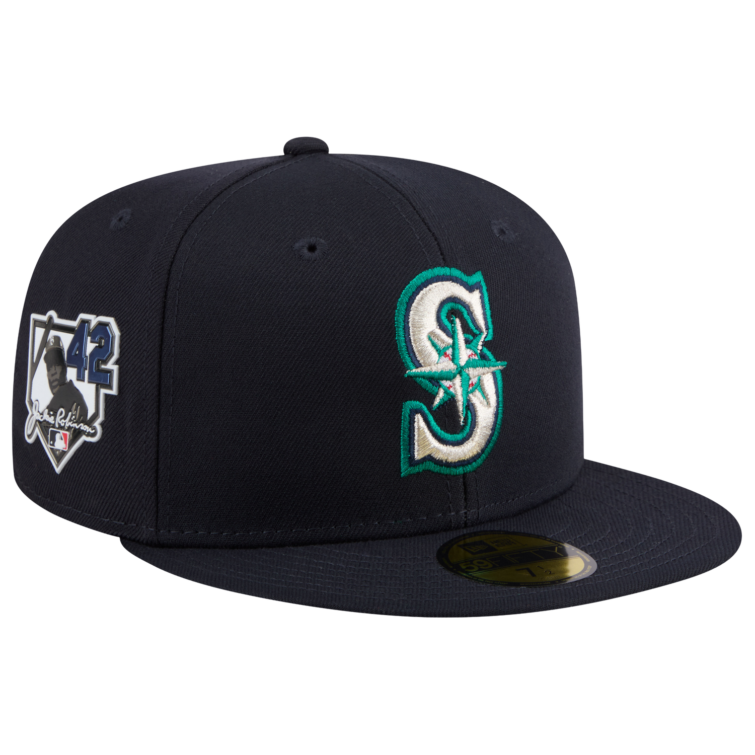 New Era Mariners MLB26 JRD 5950 Cap - Men's - Silver/Navy/Green