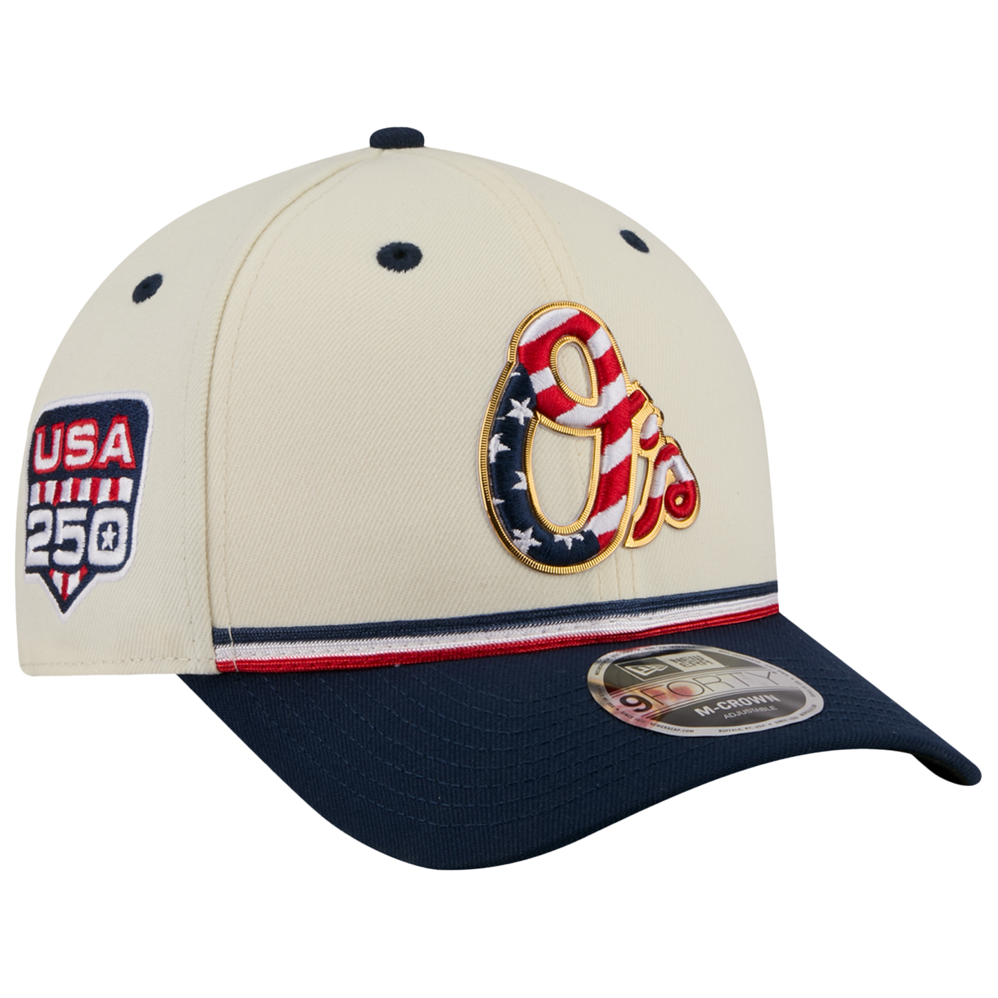 New Era Orioles MLB26 July 4 940MC Cap - Men's - Blue/Red/Tan