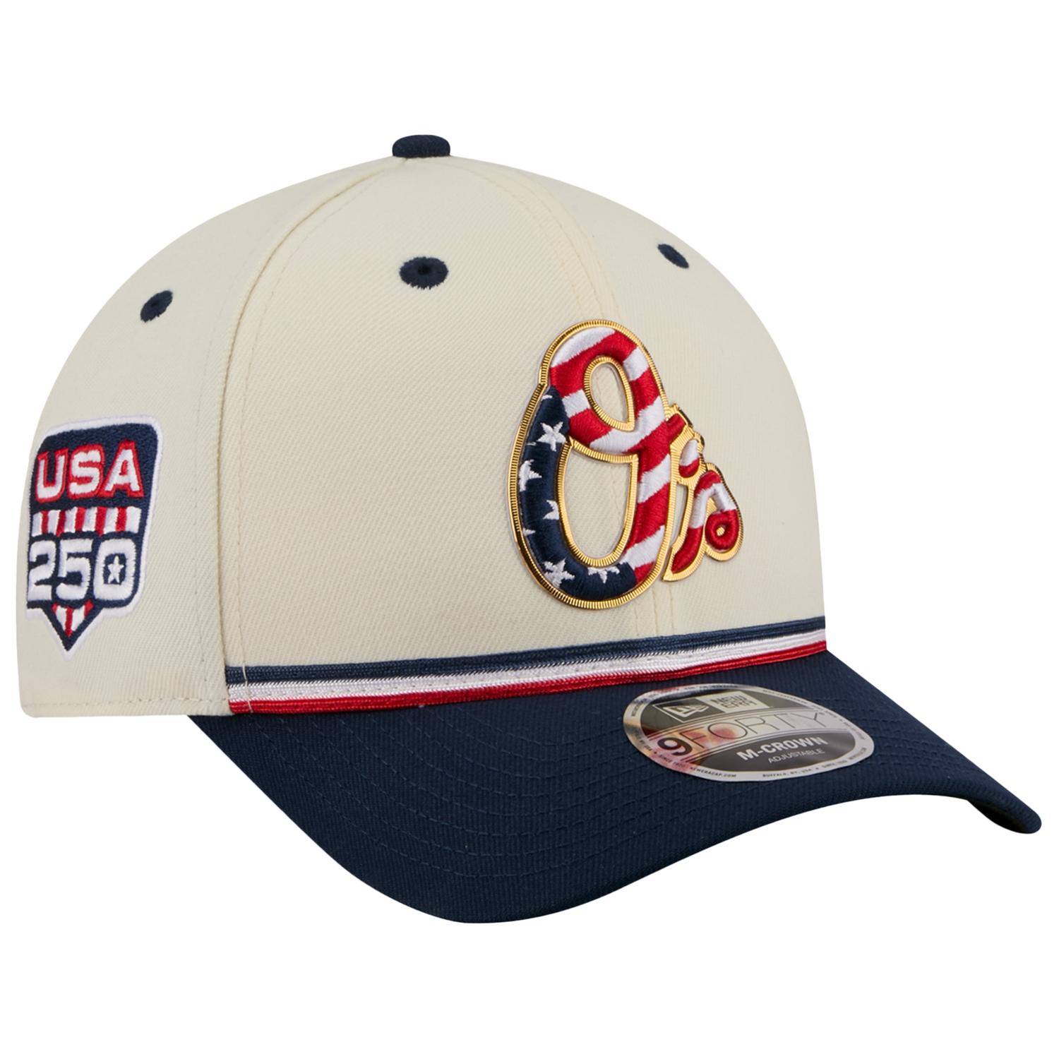 New Era Orioles MLB26 July 4 940MC Cap - Men's - Blue/Red/Tan