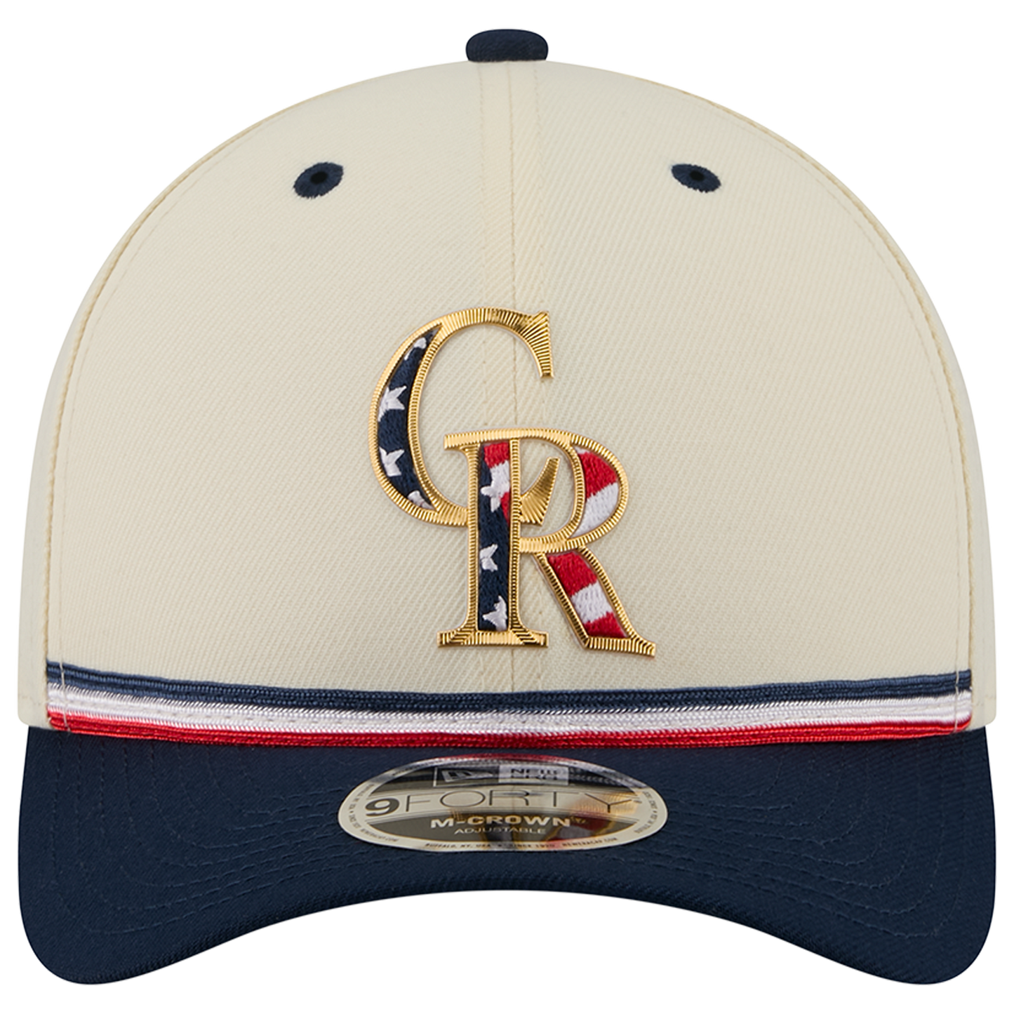 New Era Rockies MLB26 July 4 940MC Cap - Men's - Blue/Red/Tan