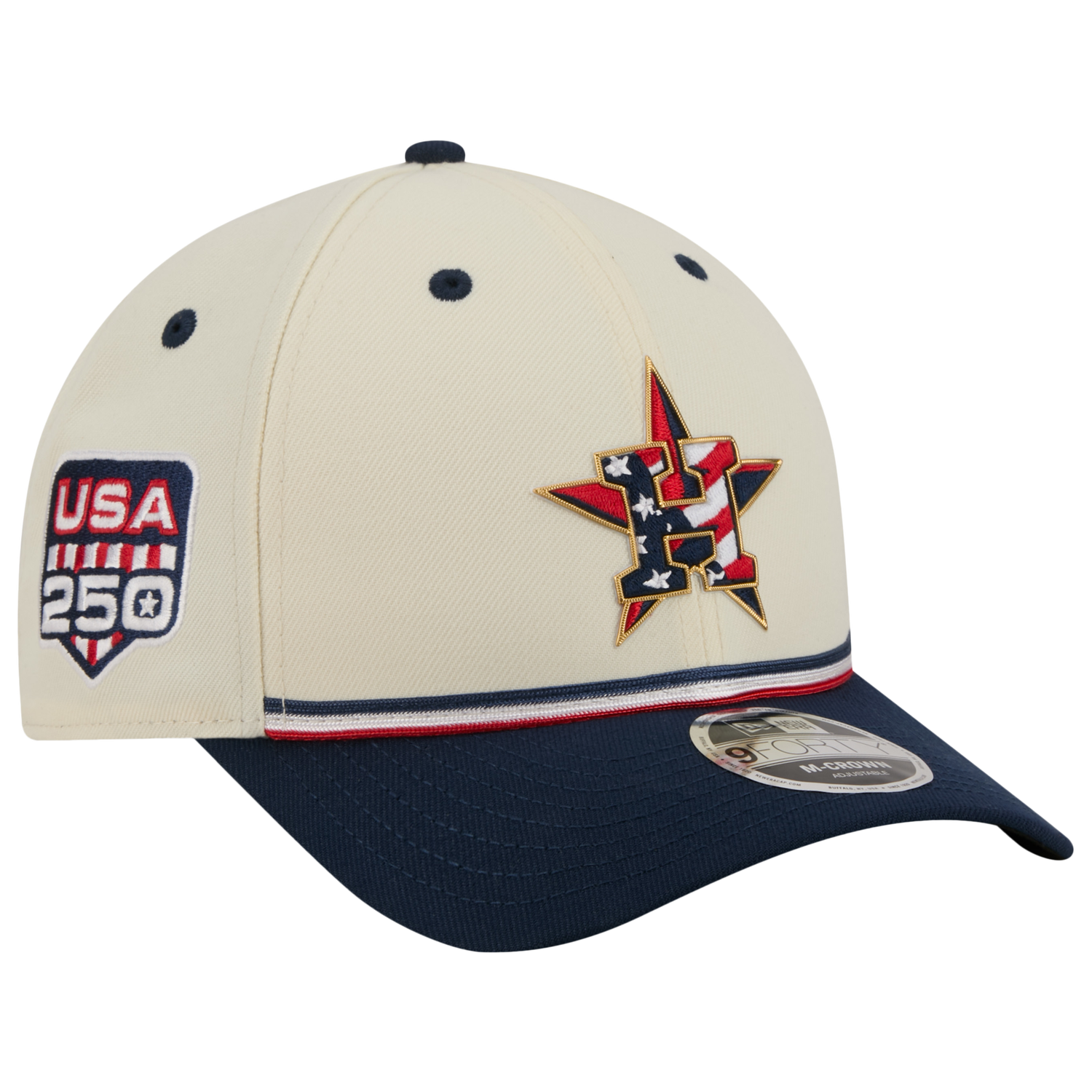 New Era Astros MLB26 July 4 940MC Cap - Men's - Blue/Red/Tan