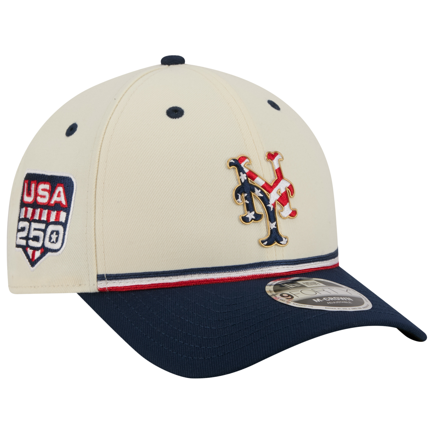 New Era Mets MLB26 July 4 940MC Cap - Men's - Tan/Red/Blue