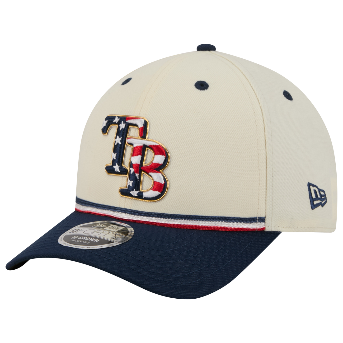 New Era Rays MLB26 July 4 940MC Cap - Men's - Tan/Red/Blue