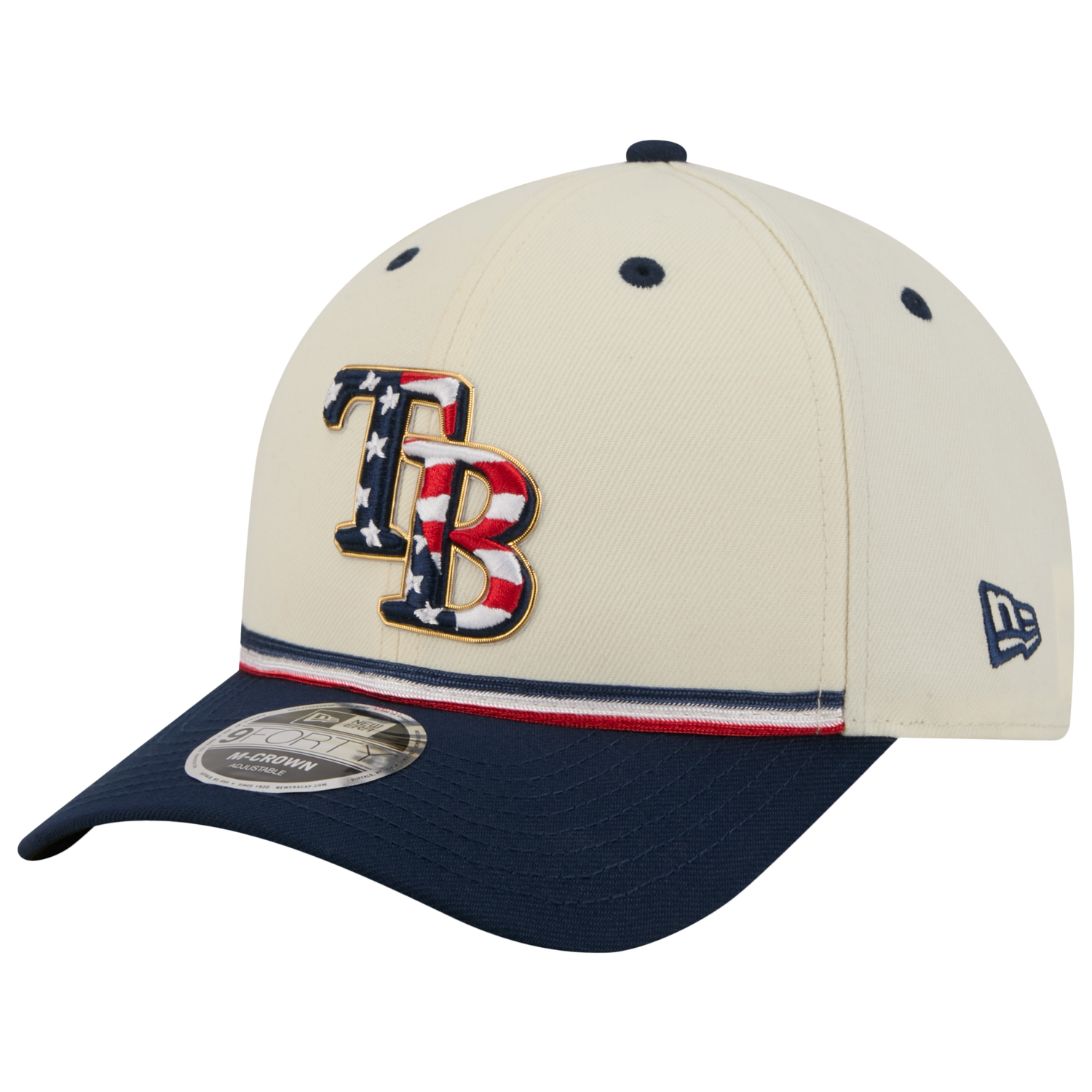 New Era Rays MLB26 July 4 940MC Cap - Men's - Tan/Red/Blue