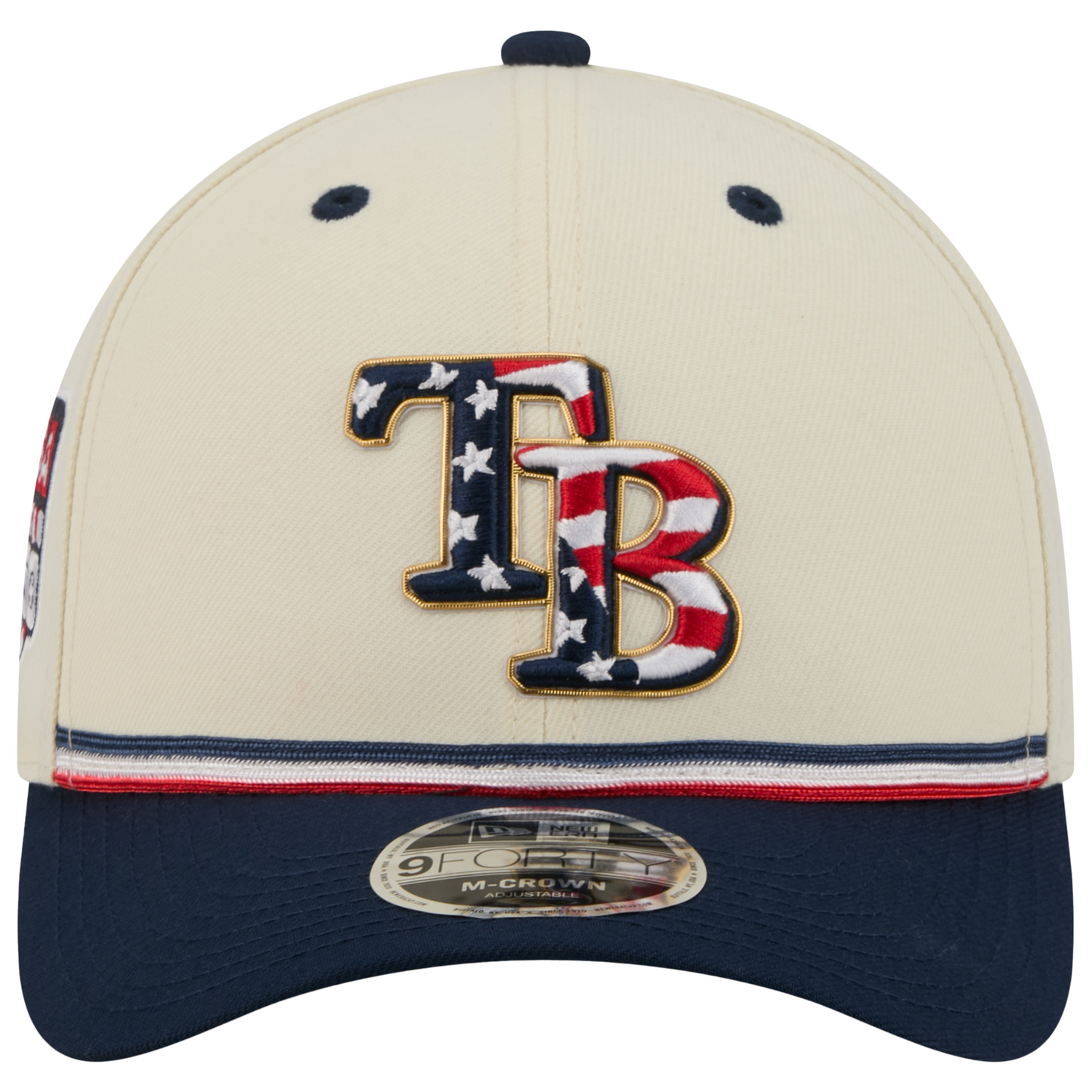New Era Rays MLB26 July 4 940MC Cap - Men's - Tan/Red/Blue