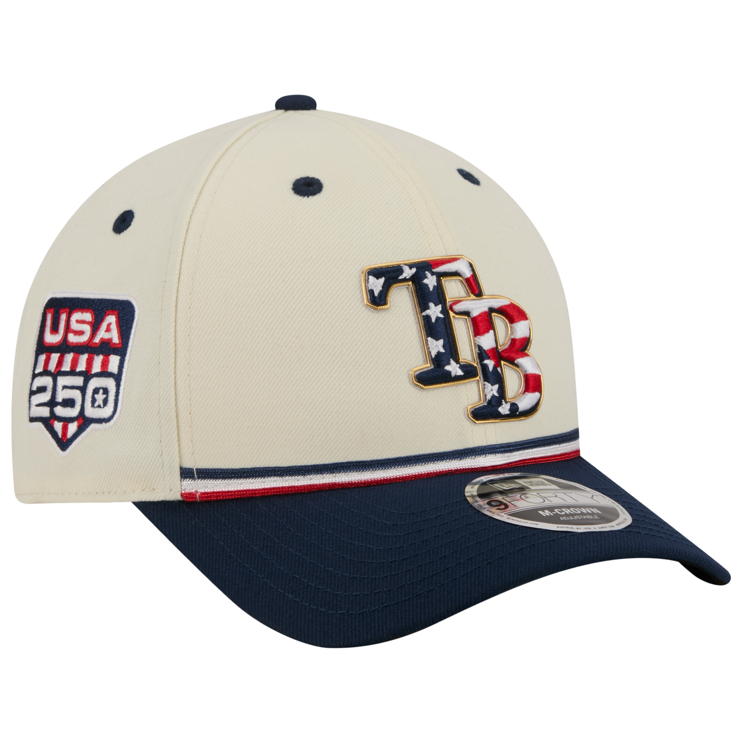 New Era Rays MLB26 July 4 940MC Cap - Men's - Tan/Red/Blue