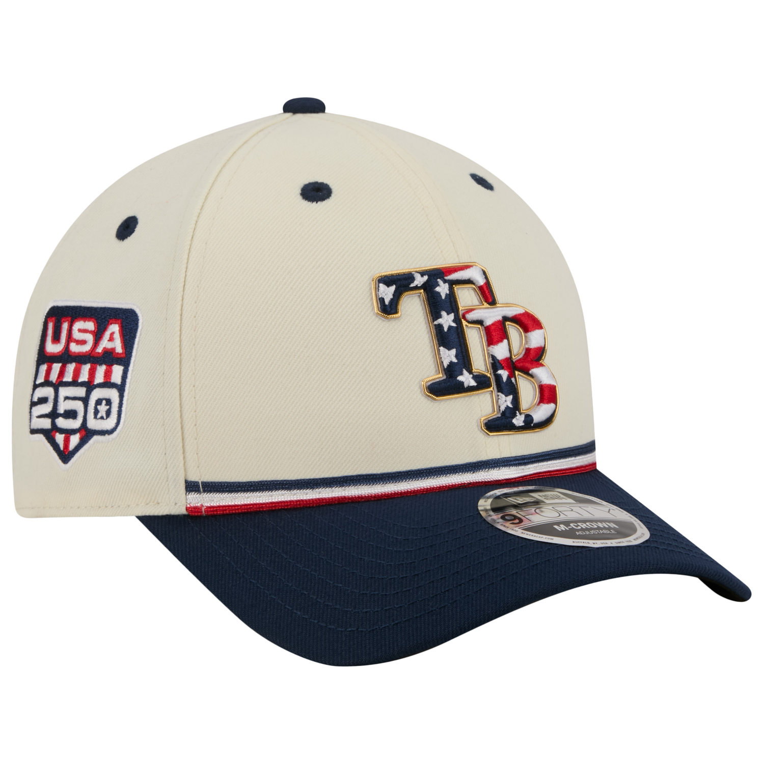 New Era Rays MLB26 July 4 940MC Cap - Men's - Tan/Red/Blue