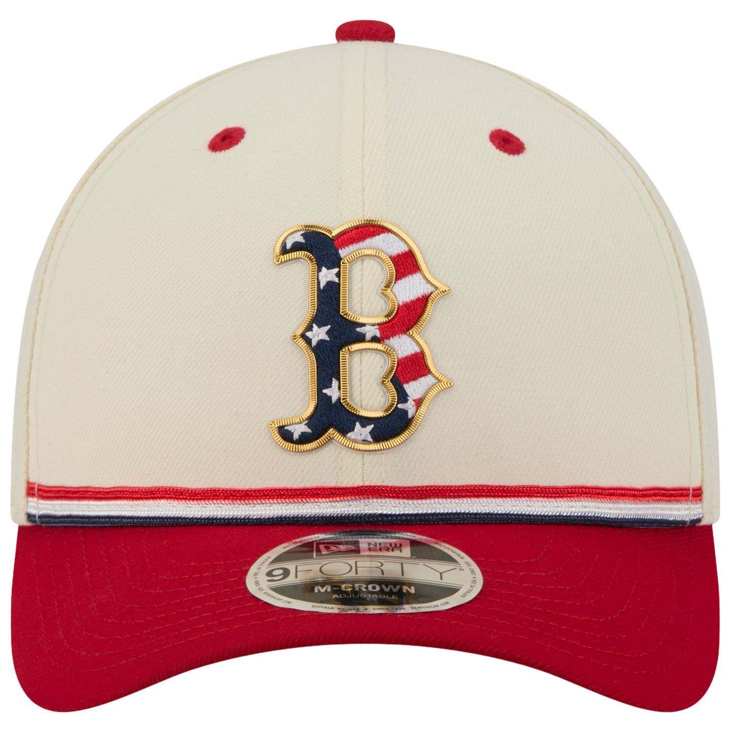 New Era Red Sox MLB26 July 4 940MC Cap - Men's - Tan/Blue/Red