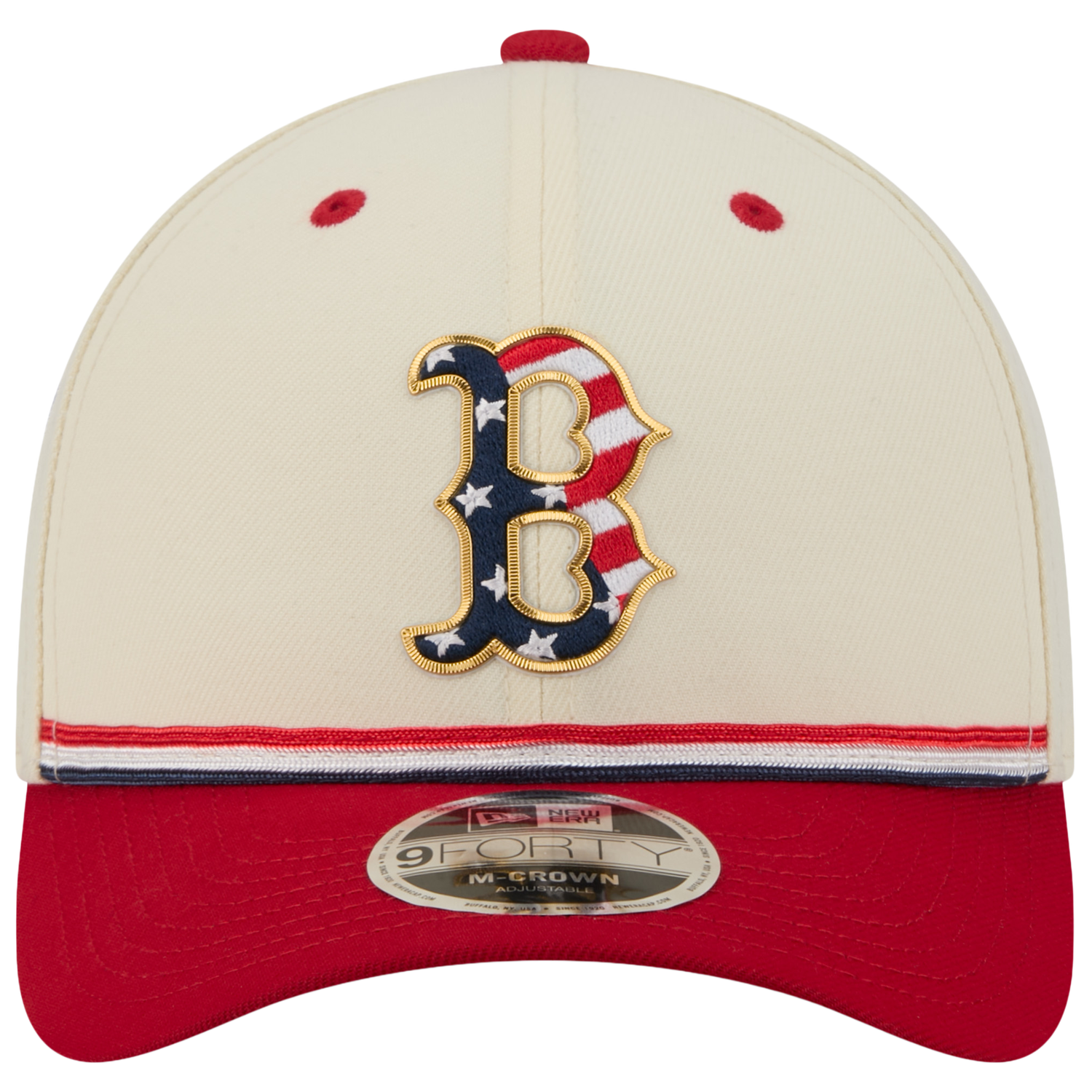 New Era Red Sox MLB26 July 4 940MC Cap - Men's - Tan/Blue/Red