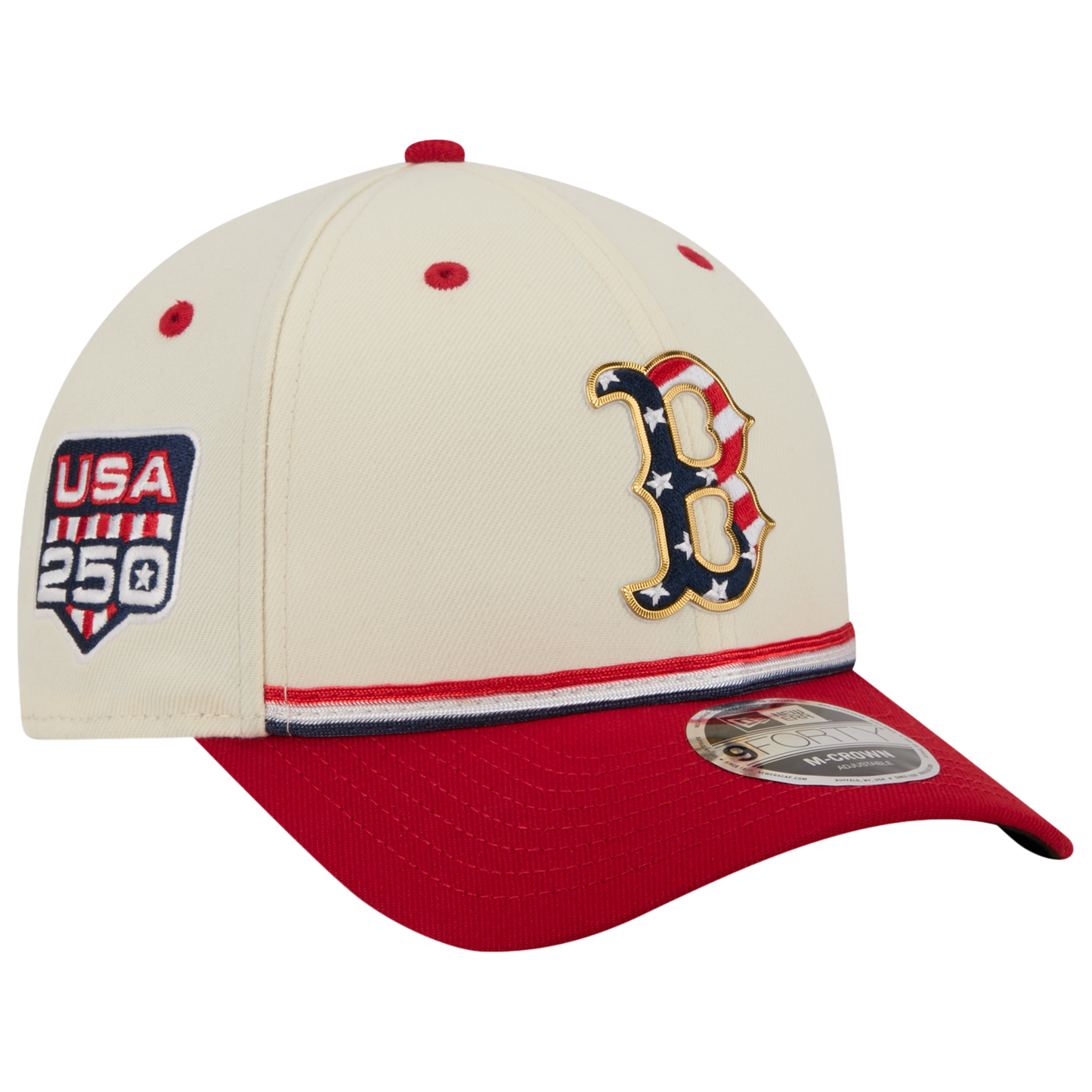 New Era Red Sox MLB26 July 4 940MC Cap - Men's - Tan/Blue/Red