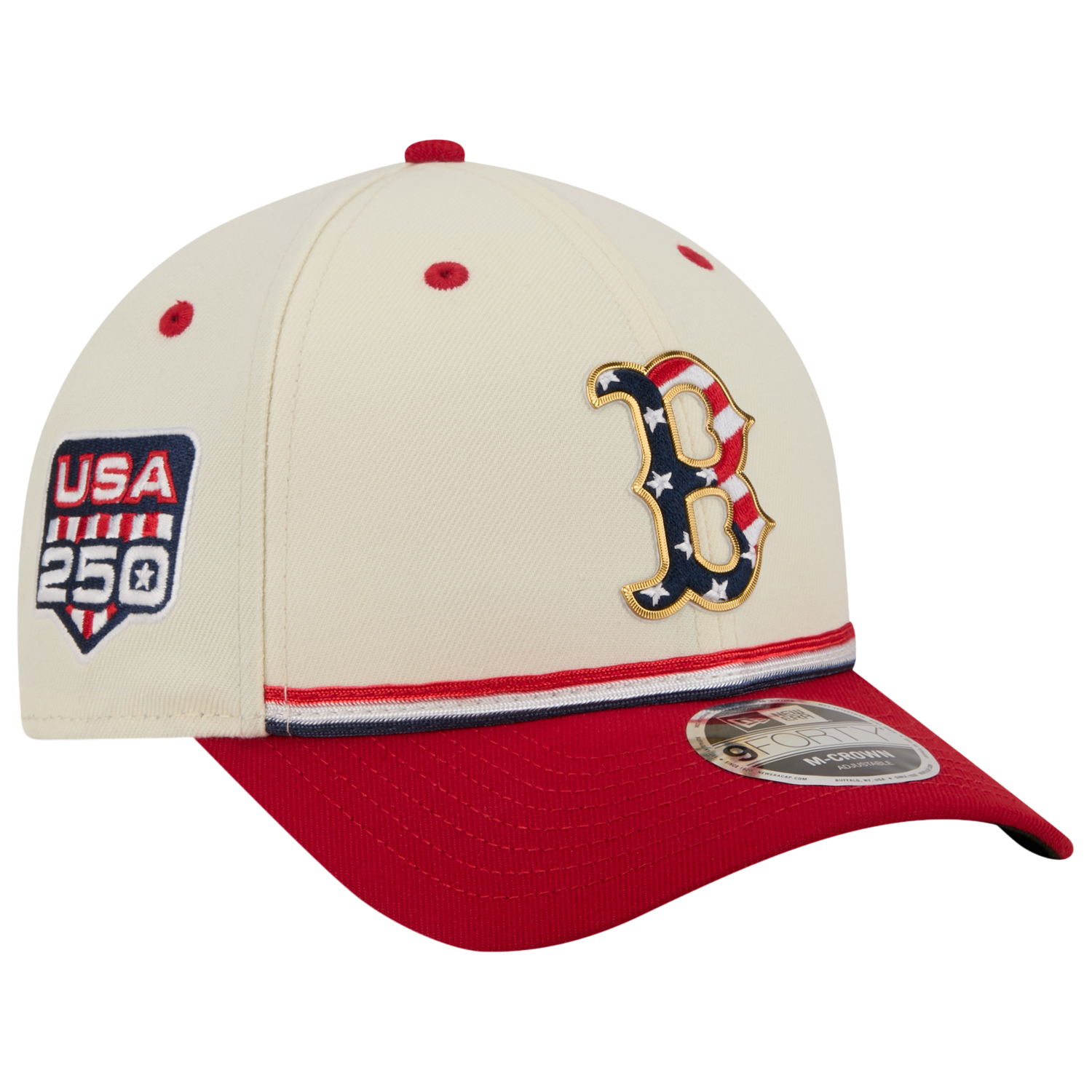 New Era Red Sox MLB26 July 4 940MC Cap - Men's - Tan/Blue/Red