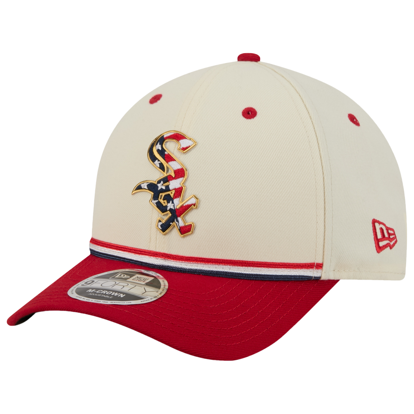 New Era White Sox MLB26 July 4 940MC Cap - Men's - Tan/Blue/Red