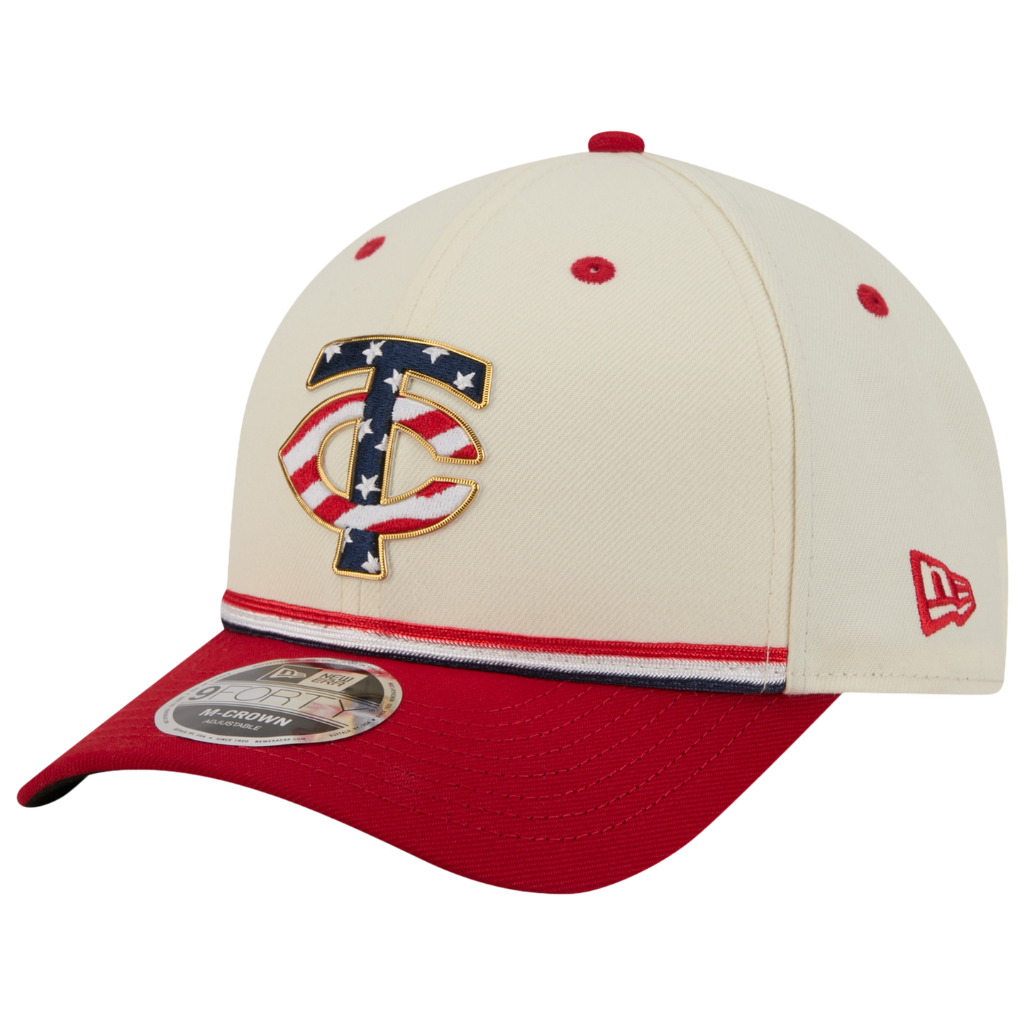 New Era Twins MLB26 July 4 940MC Cap - Men's - Tan/Blue/Red