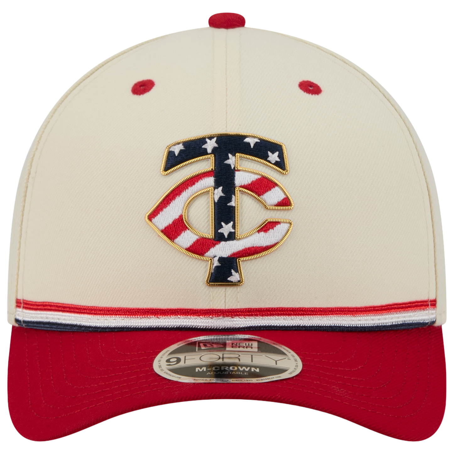 New Era Twins MLB26 July 4 940MC Cap - Men's - Tan/Blue/Red