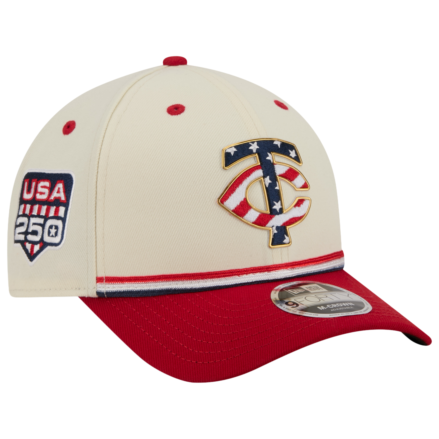 New Era Twins MLB26 July 4 940MC Cap - Men's - Tan/Blue/Red