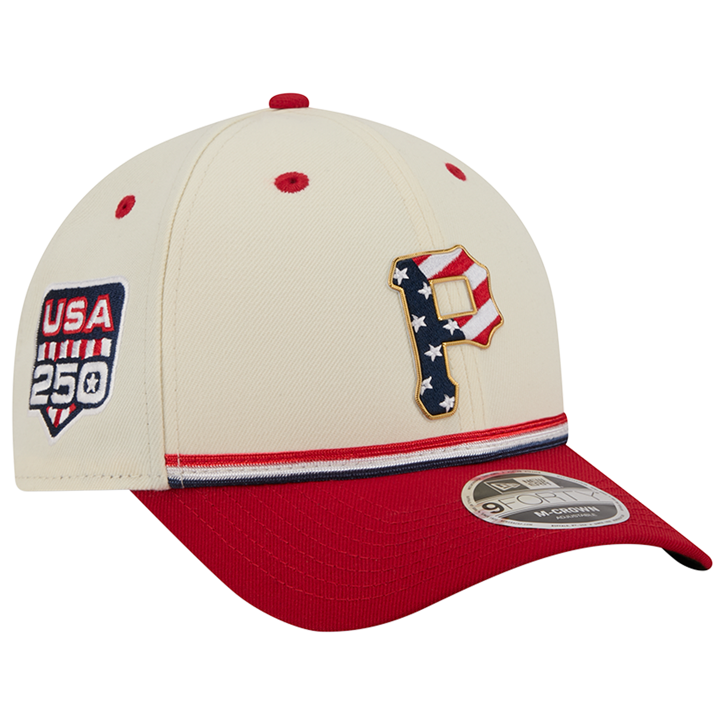 New Era Pirates MLB26 July 4 940MC Cap - Men's - Red/Tan/Blue