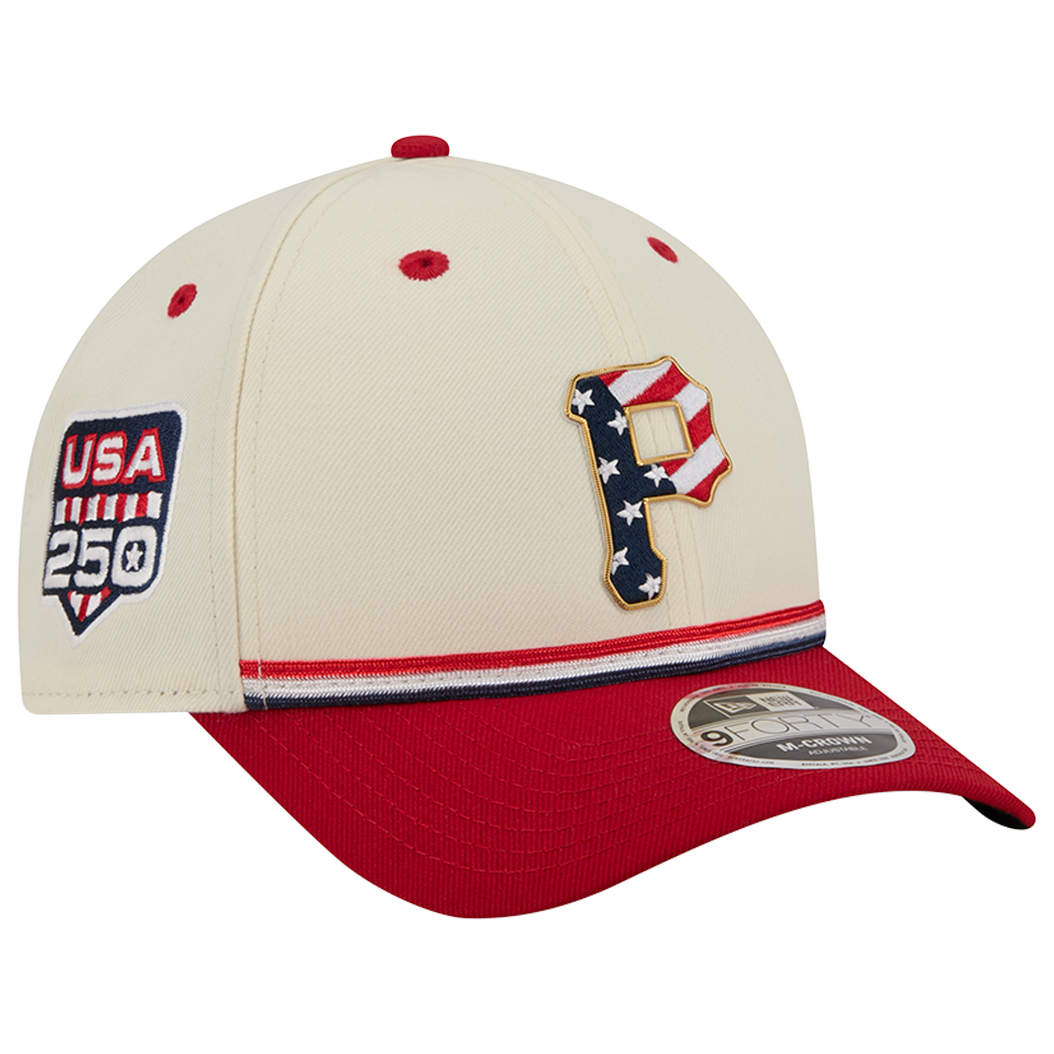 New Era Pirates MLB26 July 4 940MC Cap - Men's - Red/Tan/Blue