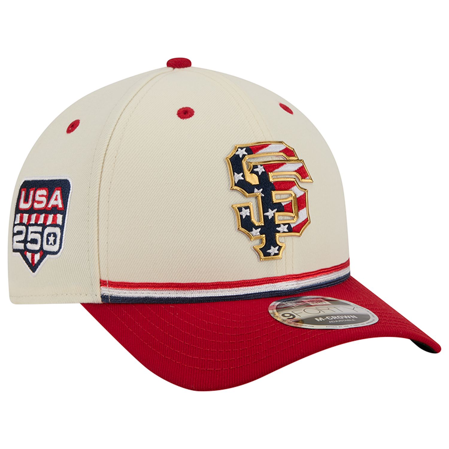 New Era Giants MLB26 July 4 940MC Cap - Men's - Blue/Tan/Red
