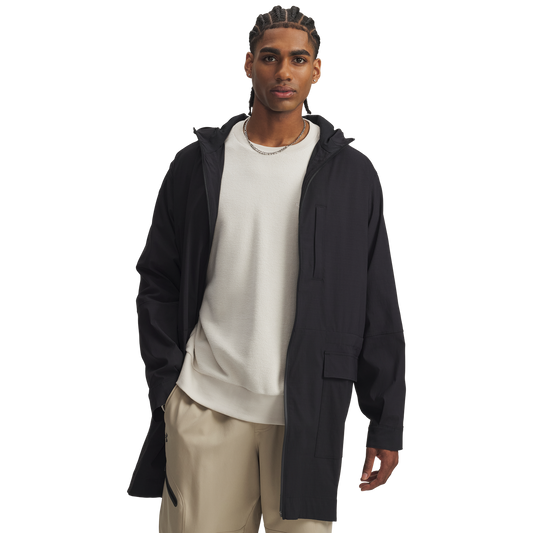 Under Armour Unstoppable Textured Long Jacket - Men's - Black/Black/Black