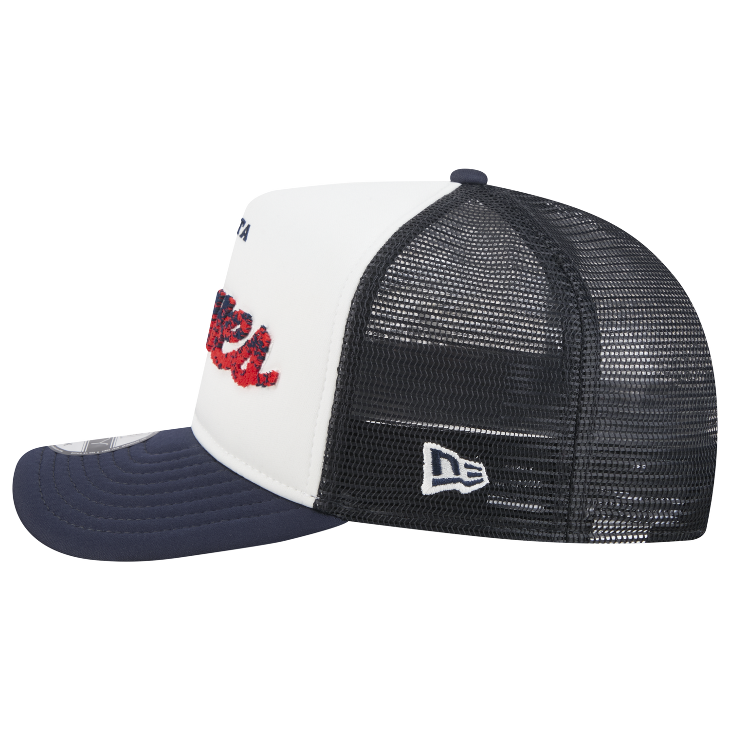 New Era Braves F1 9FIFTY A-Frame Cap - Men's - Chalk White/Navy