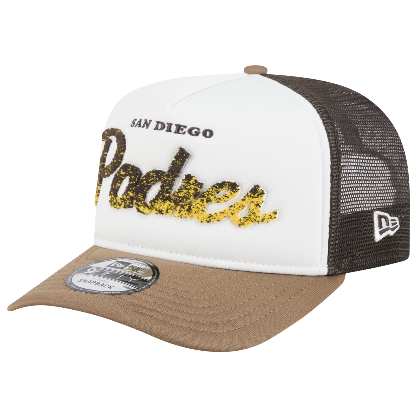 New Era Padres F1 9FIFTY A-Frame Cap - Men's - Brown/Chalk White
