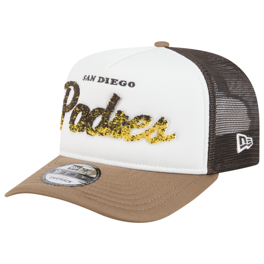 New Era Padres F1 9FIFTY A-Frame Cap - Men's - Brown/Chalk White