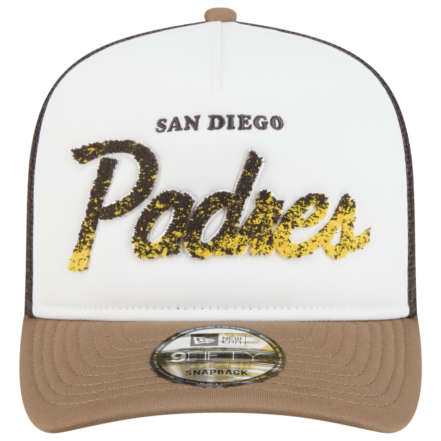 New Era Padres F1 9FIFTY A-Frame Cap - Men's - Brown/Chalk White
