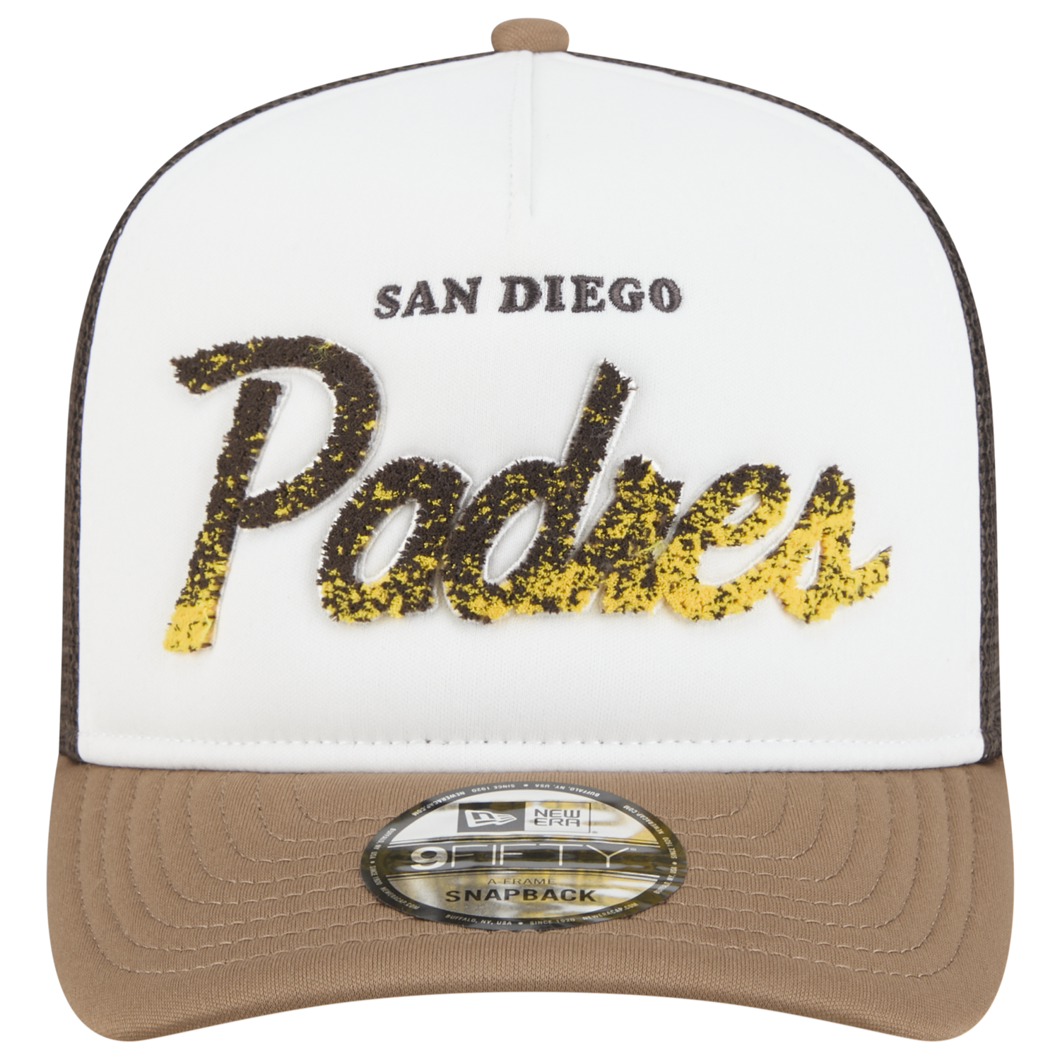 New Era Padres F1 9FIFTY A-Frame Cap - Men's - Brown/Chalk White