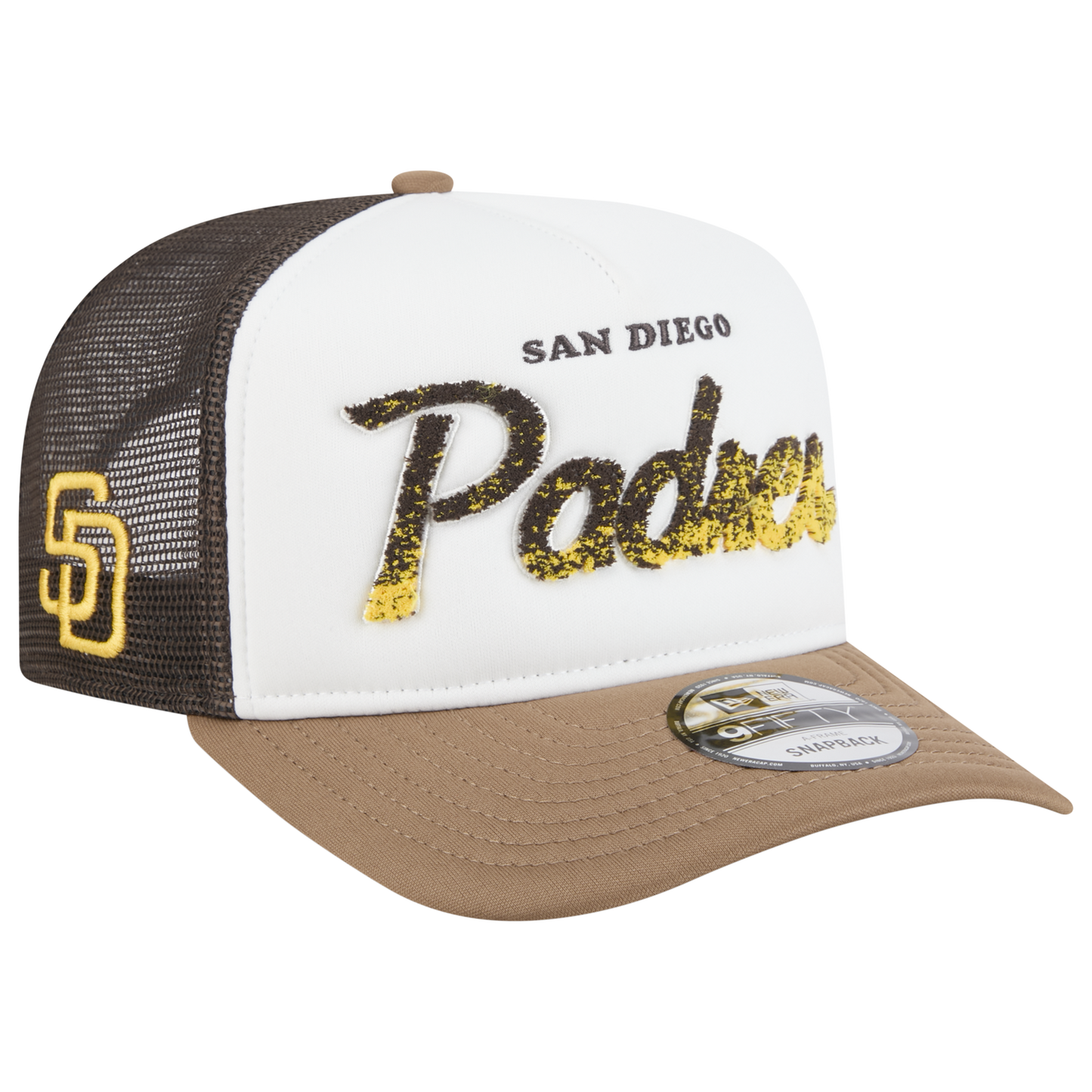 New Era Padres F1 9FIFTY A-Frame Cap - Men's - Brown/Chalk White
