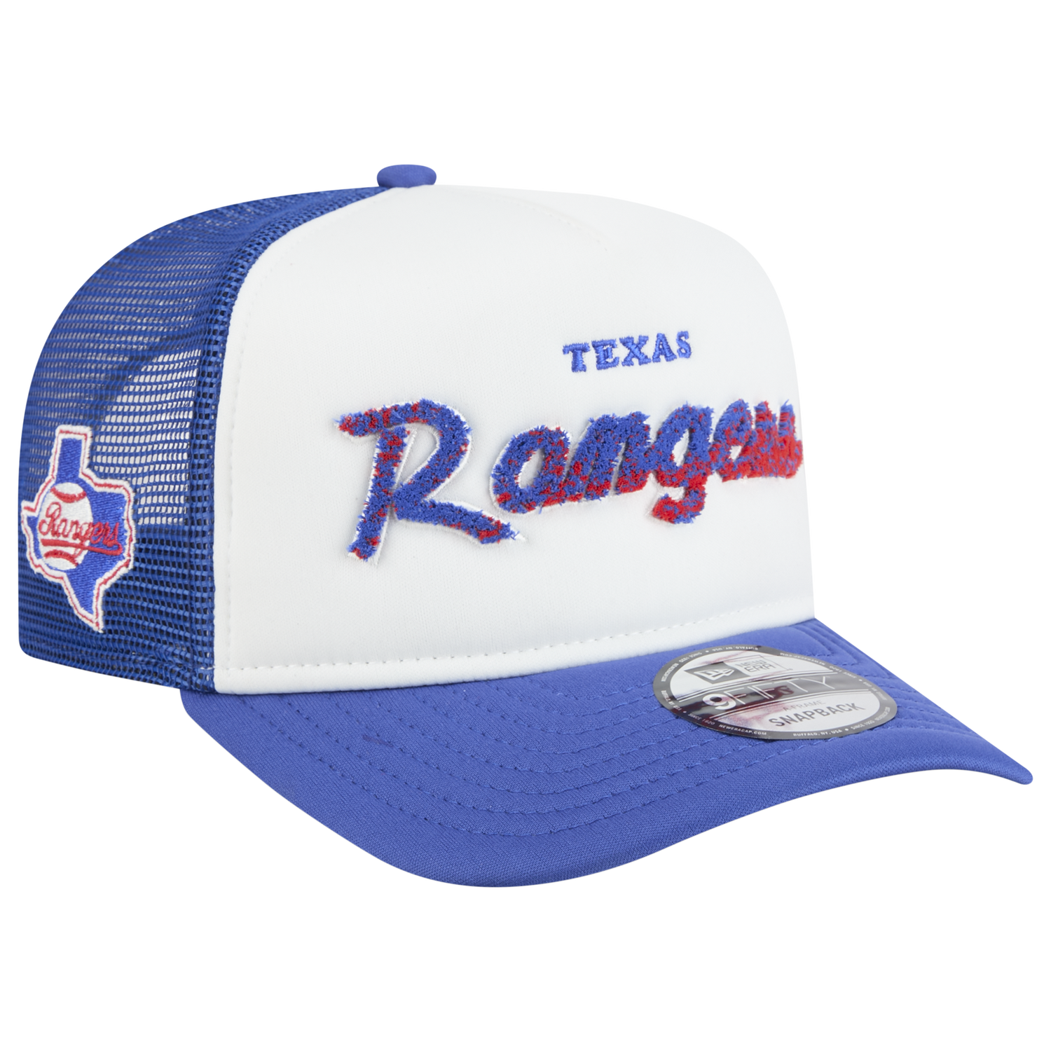 New Era Rangers F1 9FIFTY A-Frame Cap - Men's - Chalk White/Blue