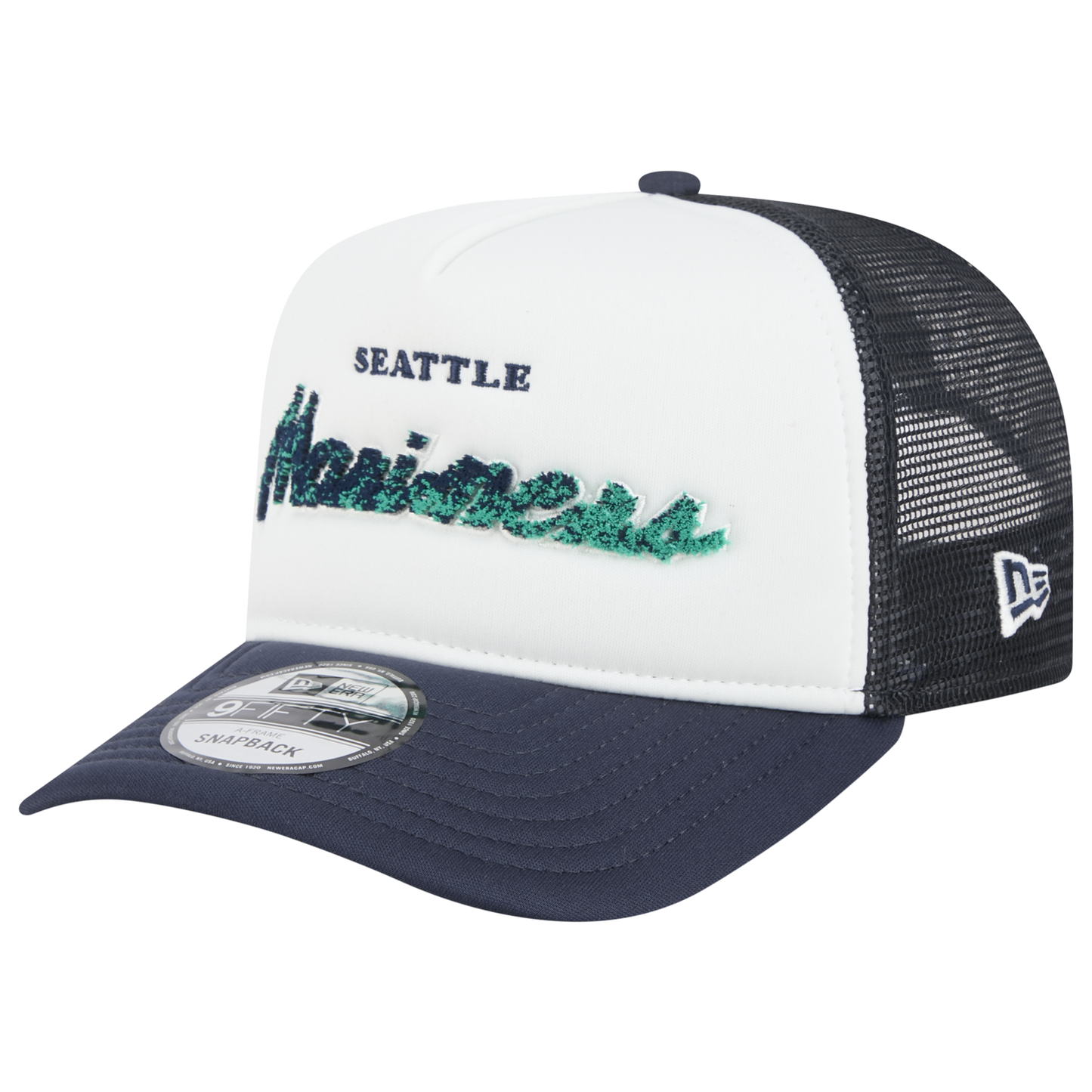 New Era Marlins F1 9FIFTY A-Frame Cap - Men's - Navy/Chalk White