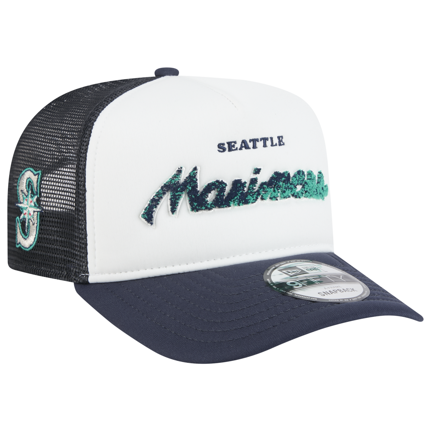 New Era Marlins F1 9FIFTY A-Frame Cap - Men's - Navy/Chalk White