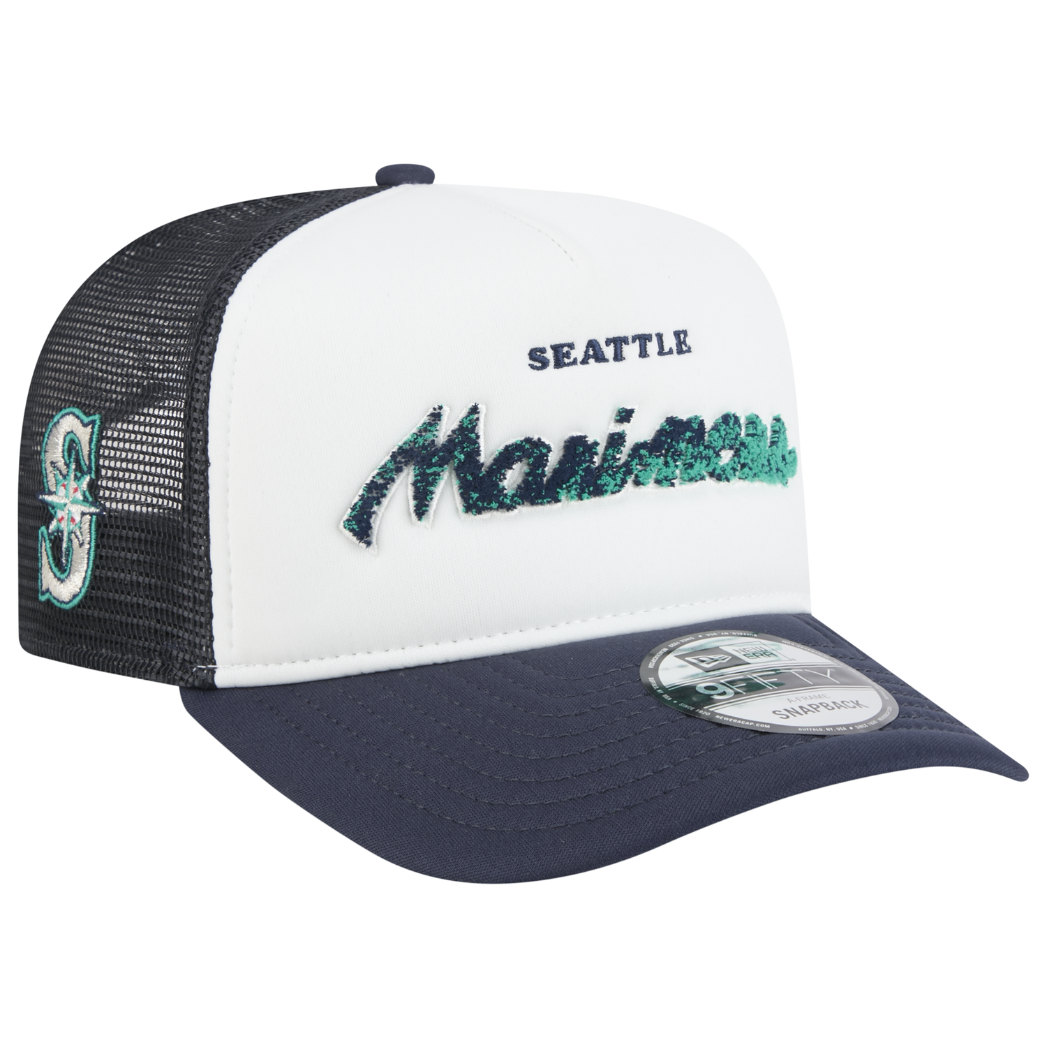 New Era Marlins F1 9FIFTY A-Frame Cap - Men's - Navy/Chalk White
