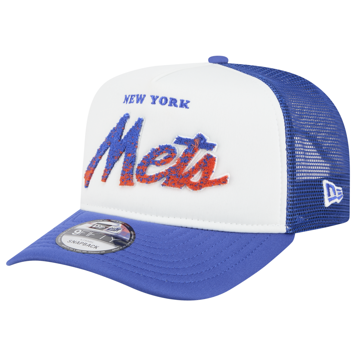 New Era Mets F1 9FIFTY A-Frame Cap - Men's - Chalk White/Blue