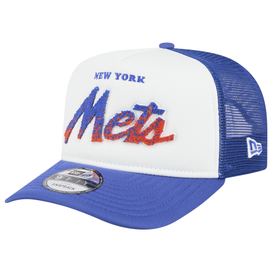 New Era Mets F1 9FIFTY A-Frame Cap - Men's - Chalk White/Blue