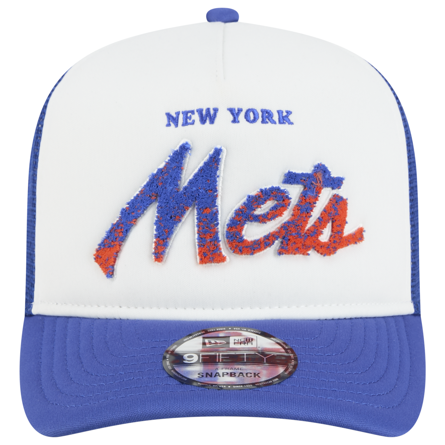 New Era Mets F1 9FIFTY A-Frame Cap - Men's - Chalk White/Blue